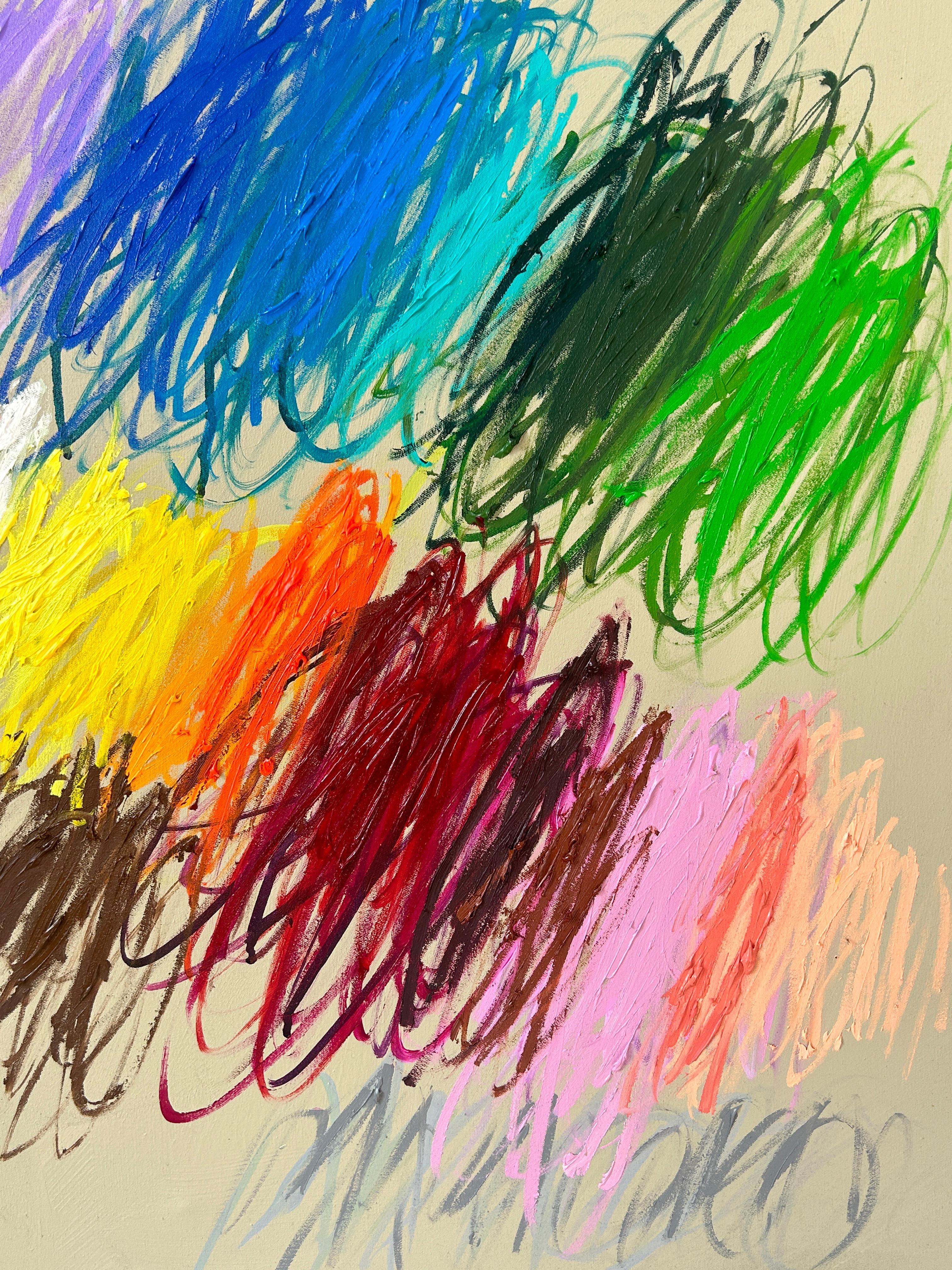 Opera d'arte astratta contemporanea a colori Christina Gschwantner 2024 in vendita 4