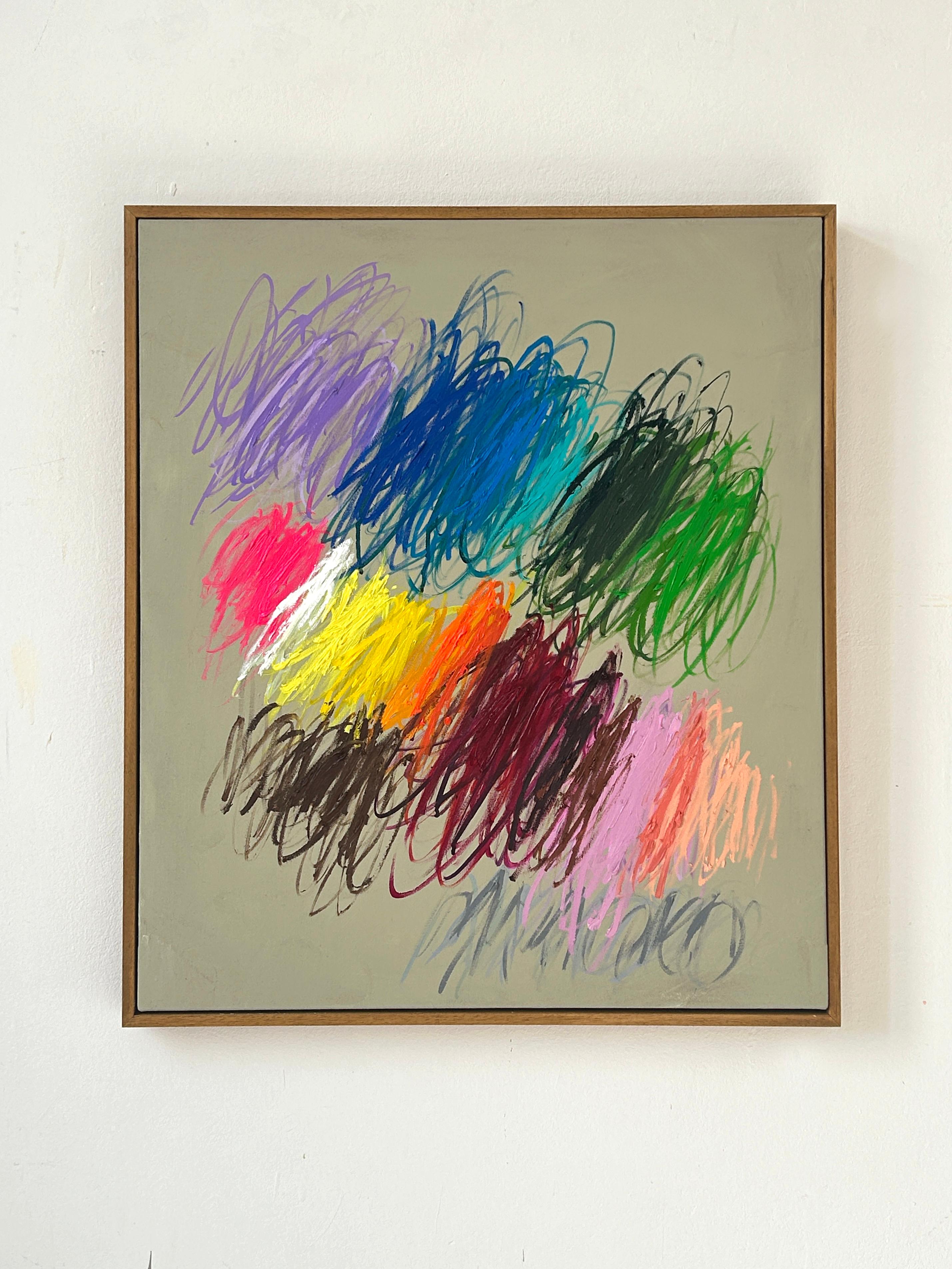 Opera d'arte astratta contemporanea a colori Christina Gschwantner 2024 in vendita 6