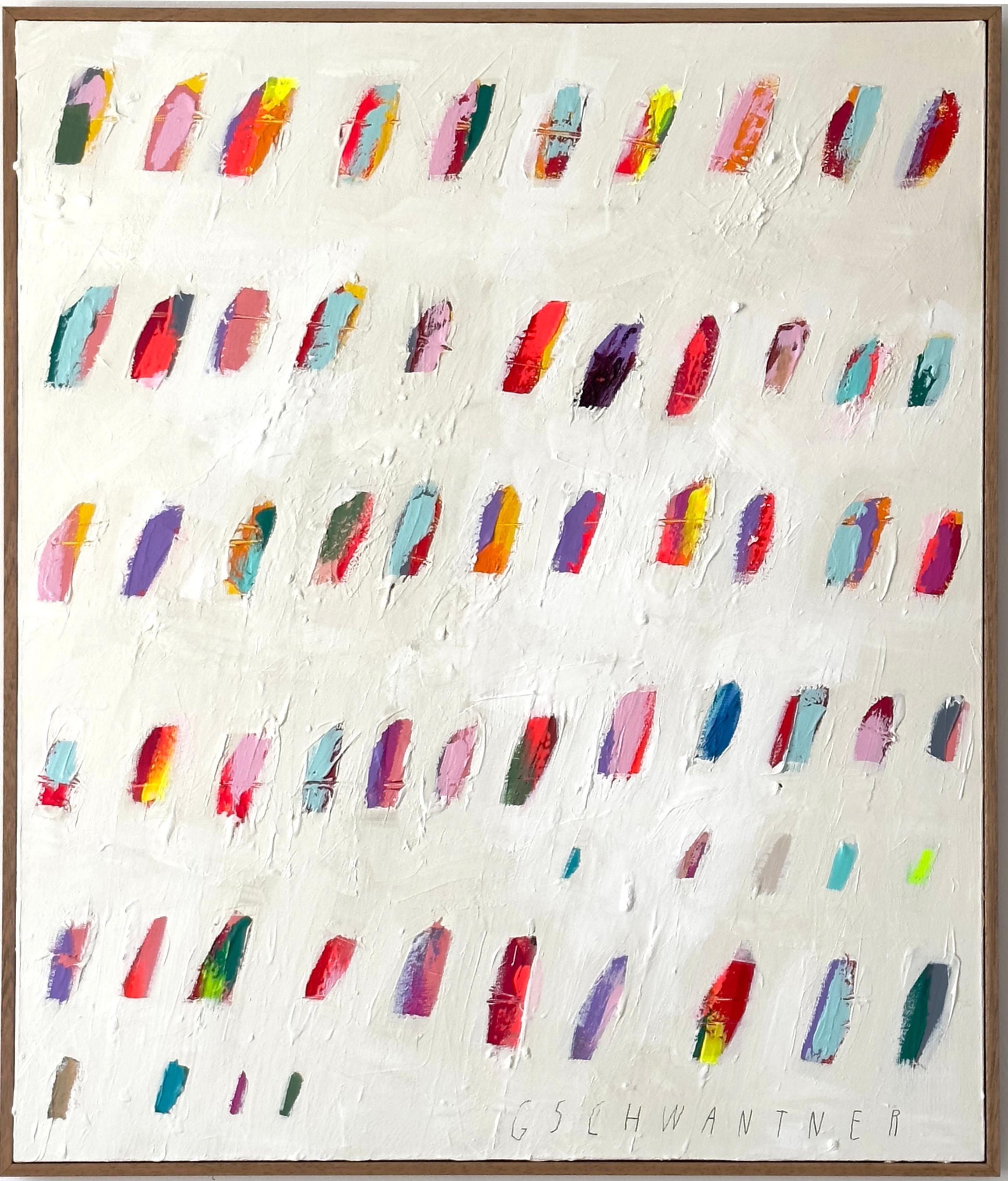 Contemporary Abstract Dots V Colors Artist Christina Gschwantner New