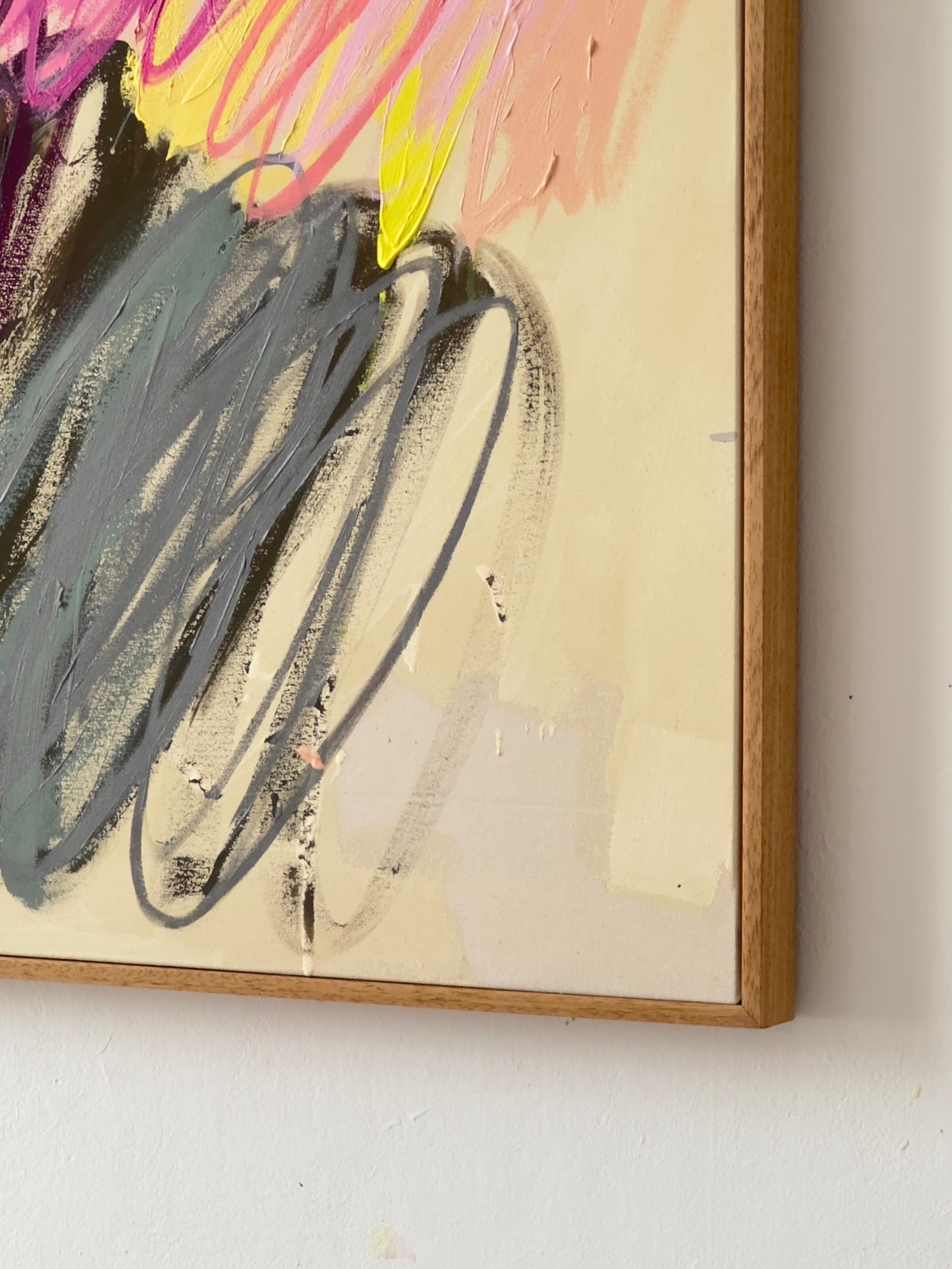 Contemporary Big Abstract Vivid Strokes Colors Artist Christina Gschwantner en vente 3