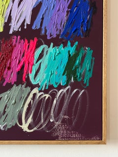 Contemporary Black New Abstract Dots Colors Artist Christina Gschwantner