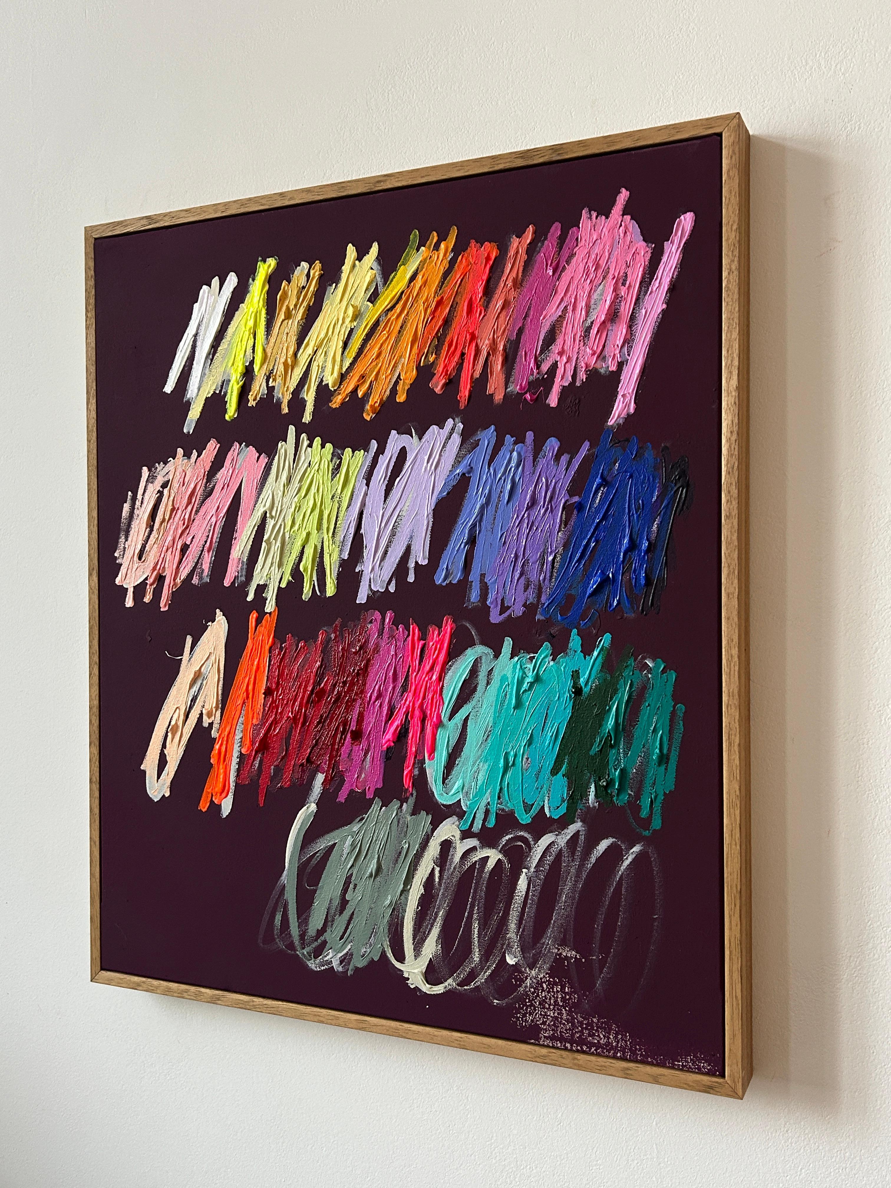 Contemporary Black New Abstract Dots Colors Artist Christina Gschwantner en vente 5