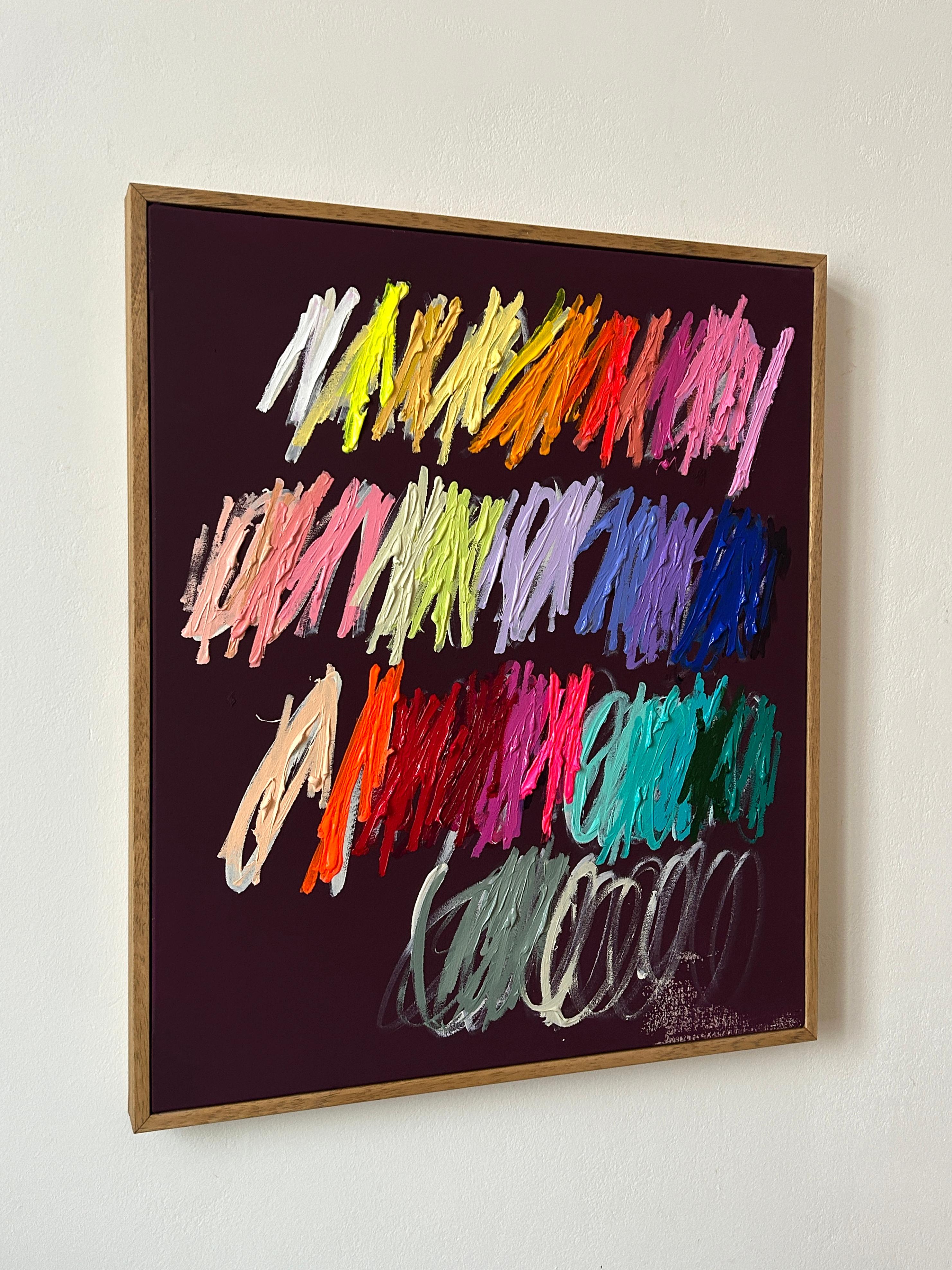 Contemporary Black New Abstract Dots Colors Artist Christina Gschwantner en vente 6