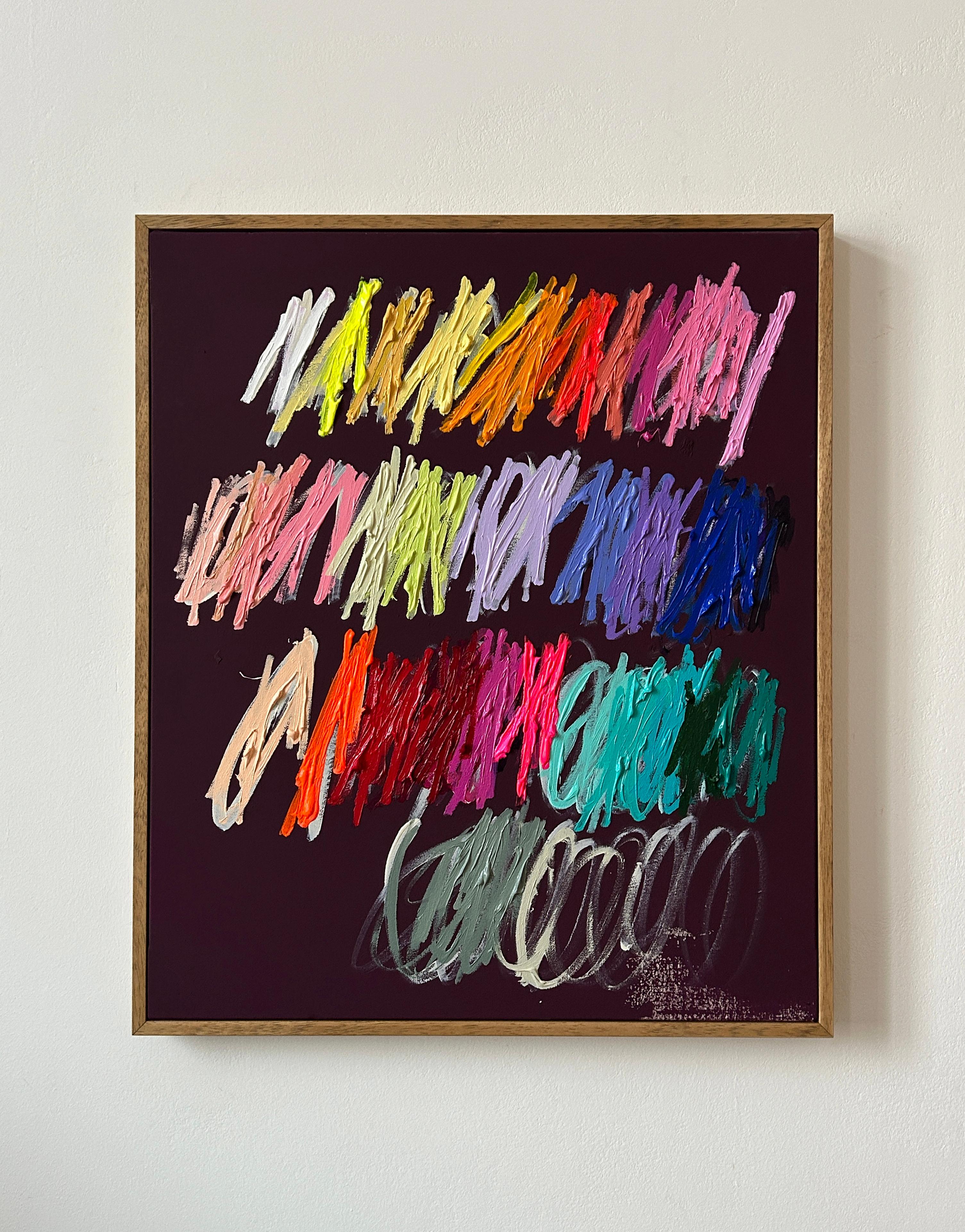 Contemporary Black New Abstract Dots Colors Artist Christina Gschwantner en vente 7