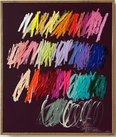 Contemporáneo Negro Nuevo Abstracto Dots Colores Artista Christina Gschwantner