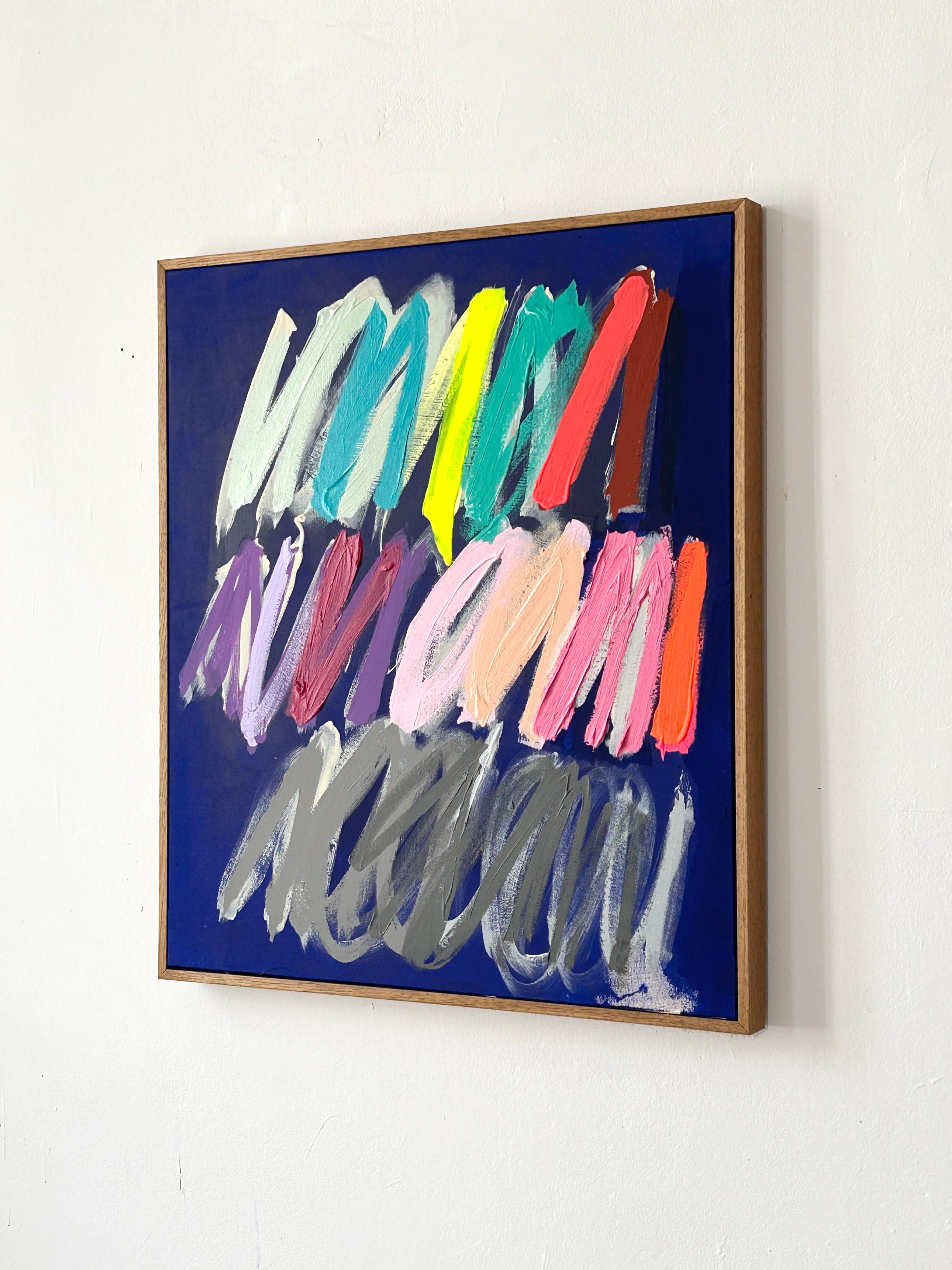 Contemporary Blue New Abstrakt Blau Gestische Farben Christina Gschwantner im Angebot 2