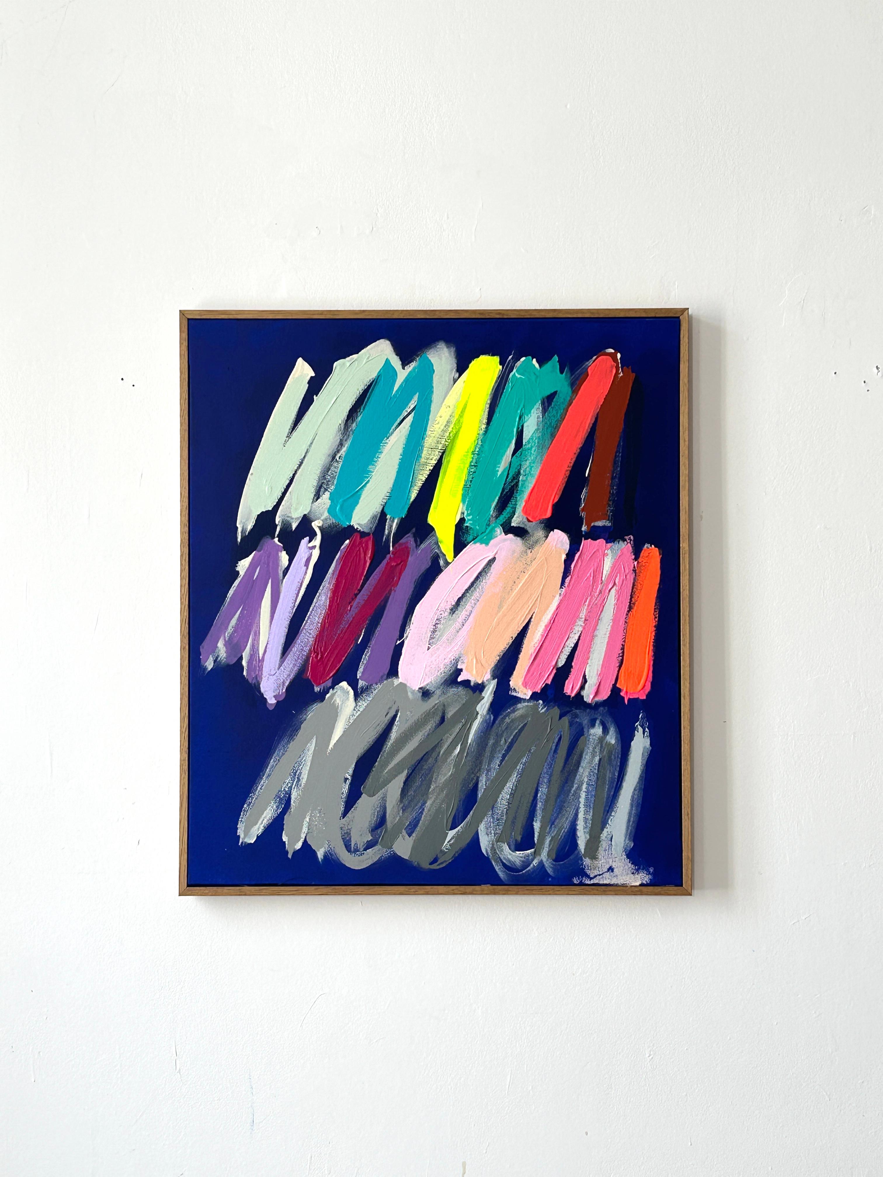 Contemporary Blue New Abstrakt Blau Gestische Farben Christina Gschwantner im Angebot 4