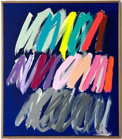Contemporary Blue New Abstract Blue Gestural Colors Christina Gschwantner