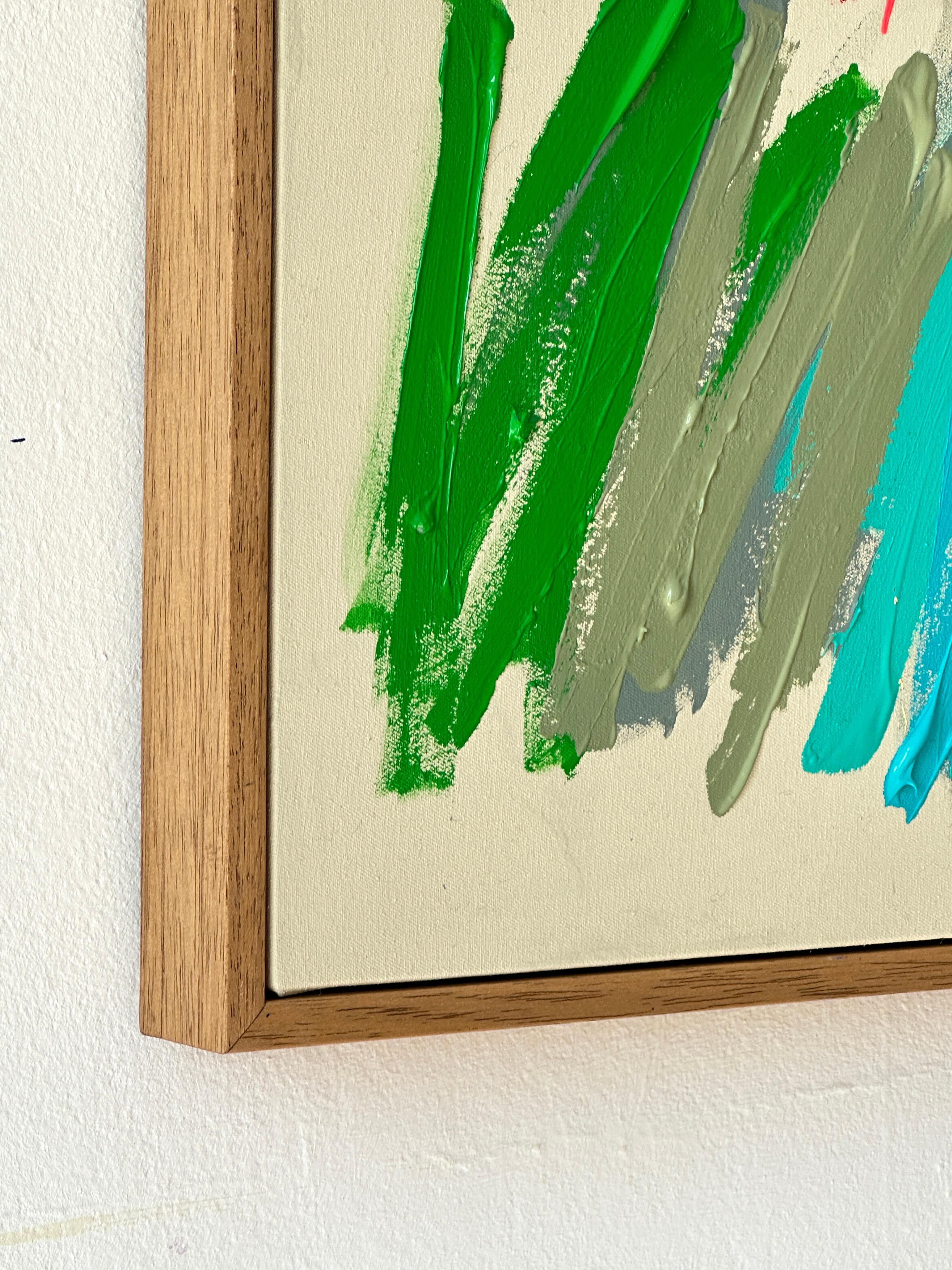 Contemporary Happy Abstract Pastel Strokes Colors Artist Christina Gschwantner For Sale 1