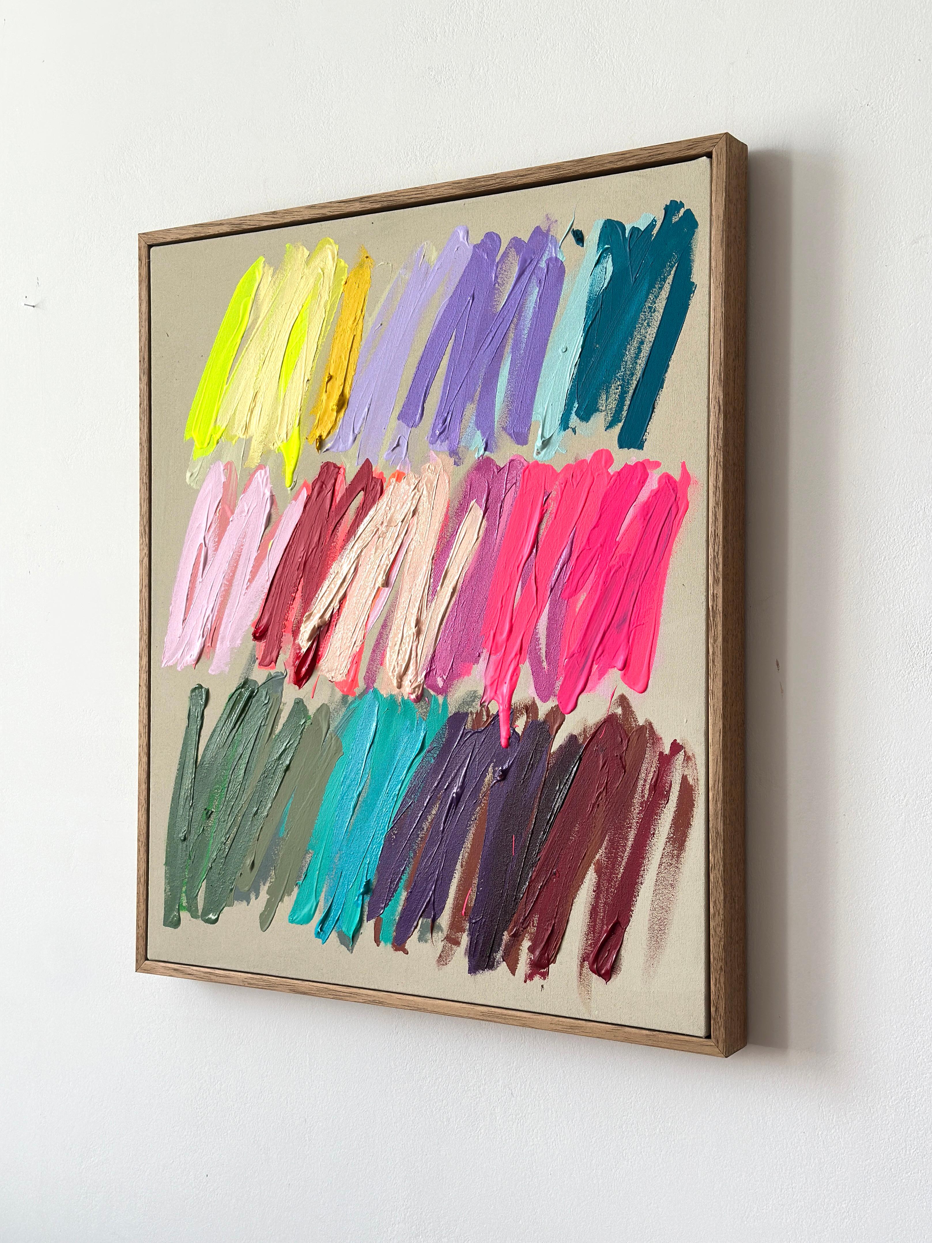 Contemporary Happy Abstract Pastel Strokes Colors Artist Christina Gschwantner For Sale 4