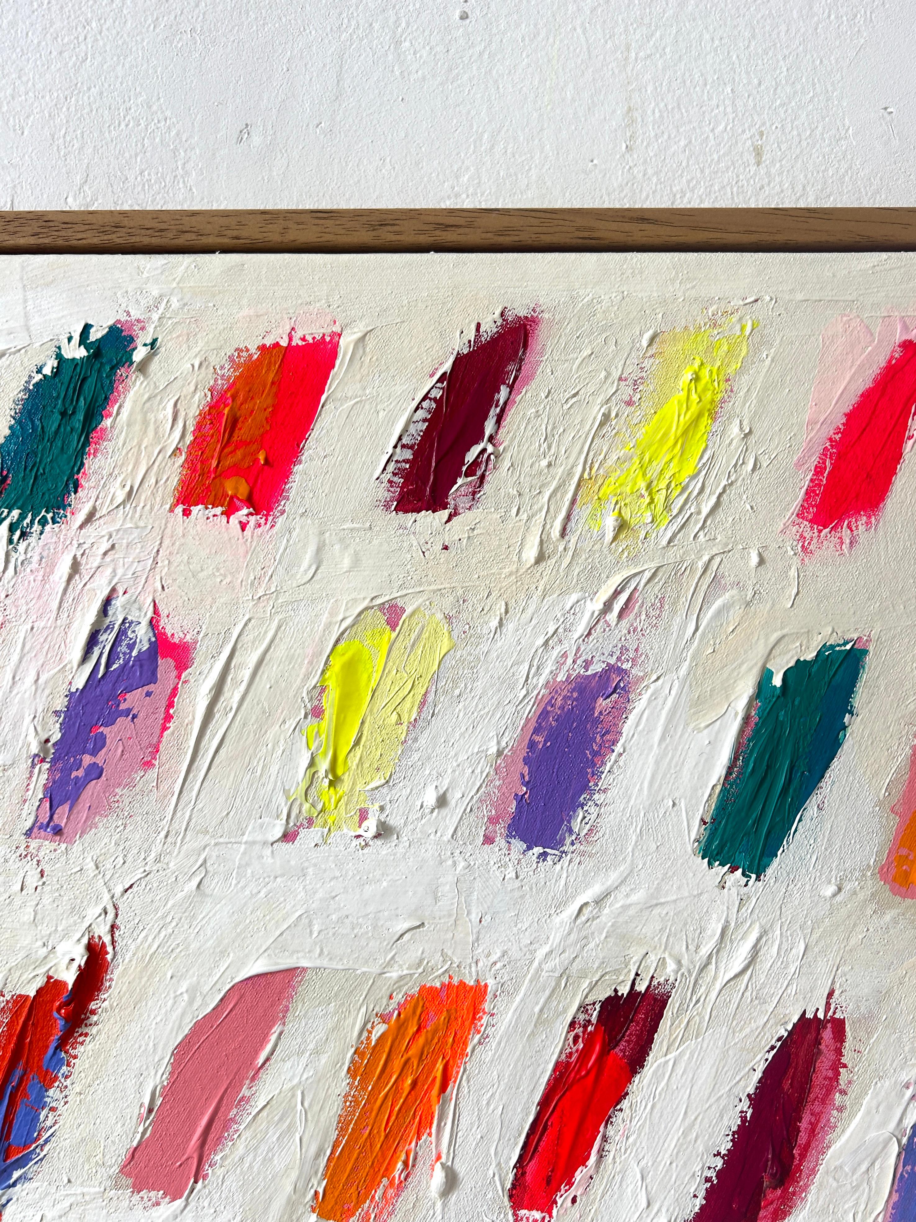 Zeitgenössische Happy Pastell Abstrakte Dots Farben Künstlerin Christina Gschwantner im Angebot 1