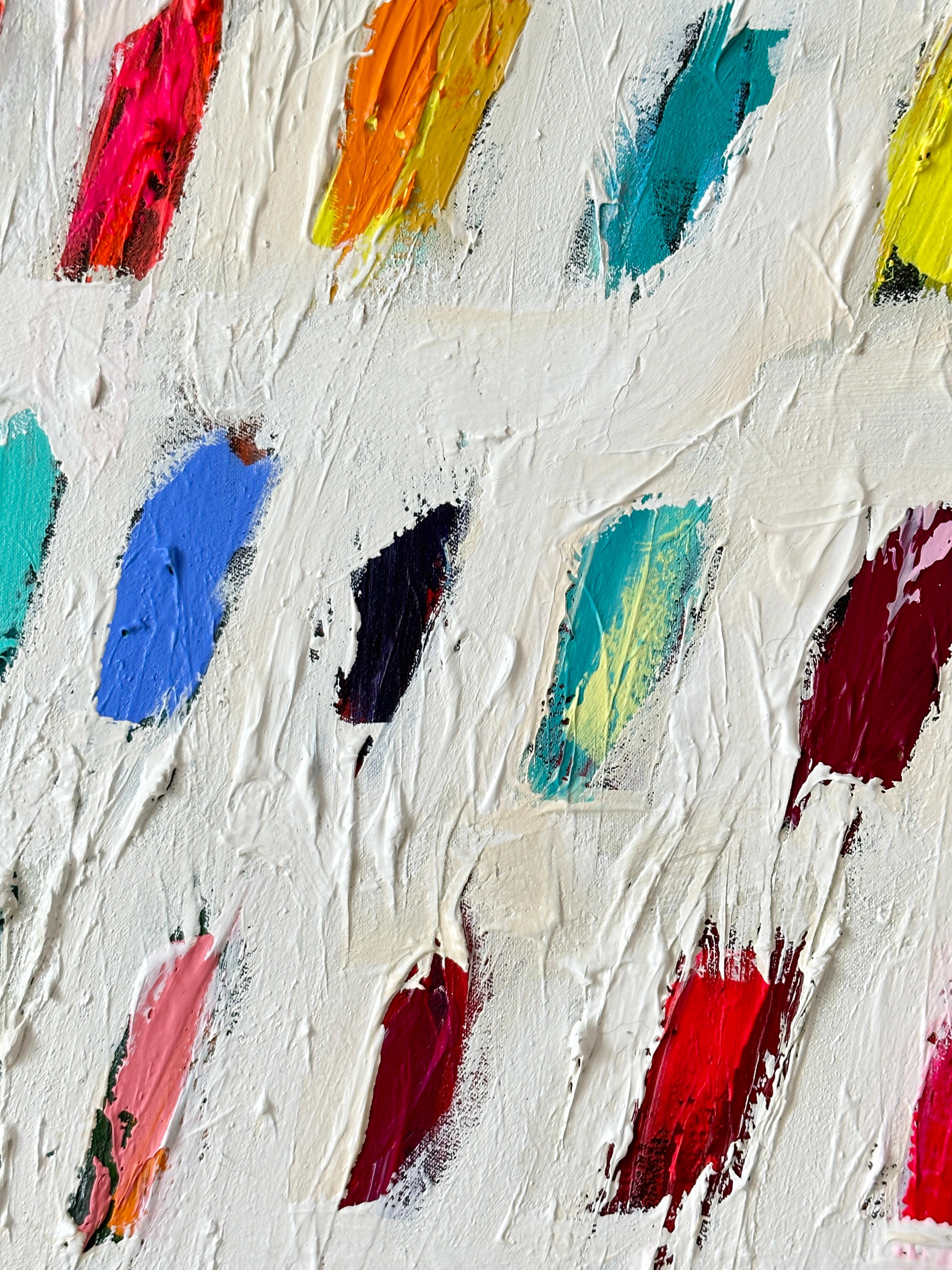 Zeitgenössische Happy Pastell Abstrakte Dots Farben Künstlerin Christina Gschwantner im Angebot 1