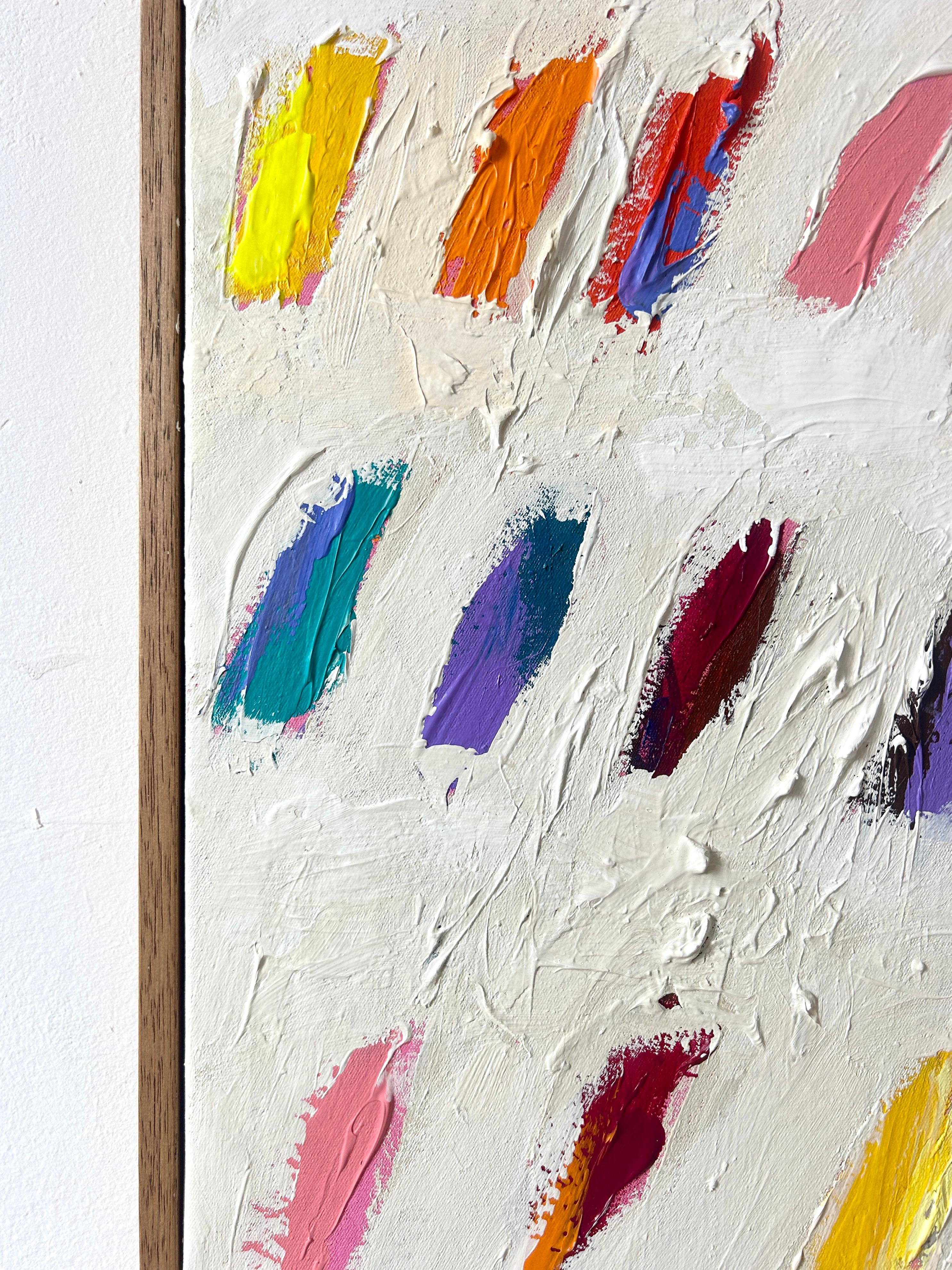 Zeitgenössische Happy Pastell Abstrakte Dots Farben Künstlerin Christina Gschwantner im Angebot 3