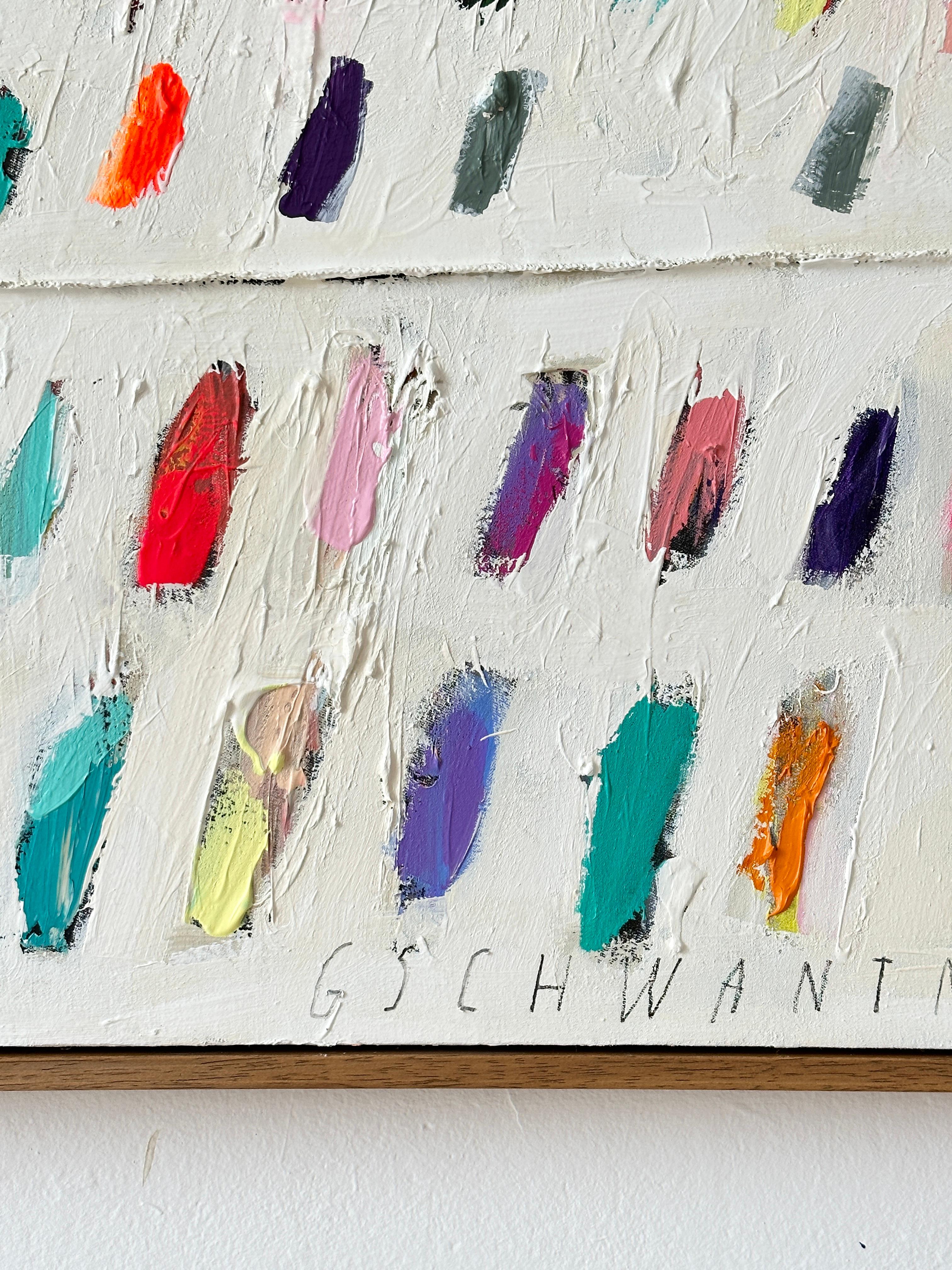 Zeitgenössische Happy Pastell Abstrakte Dots Farben Künstlerin Christina Gschwantner im Angebot 3