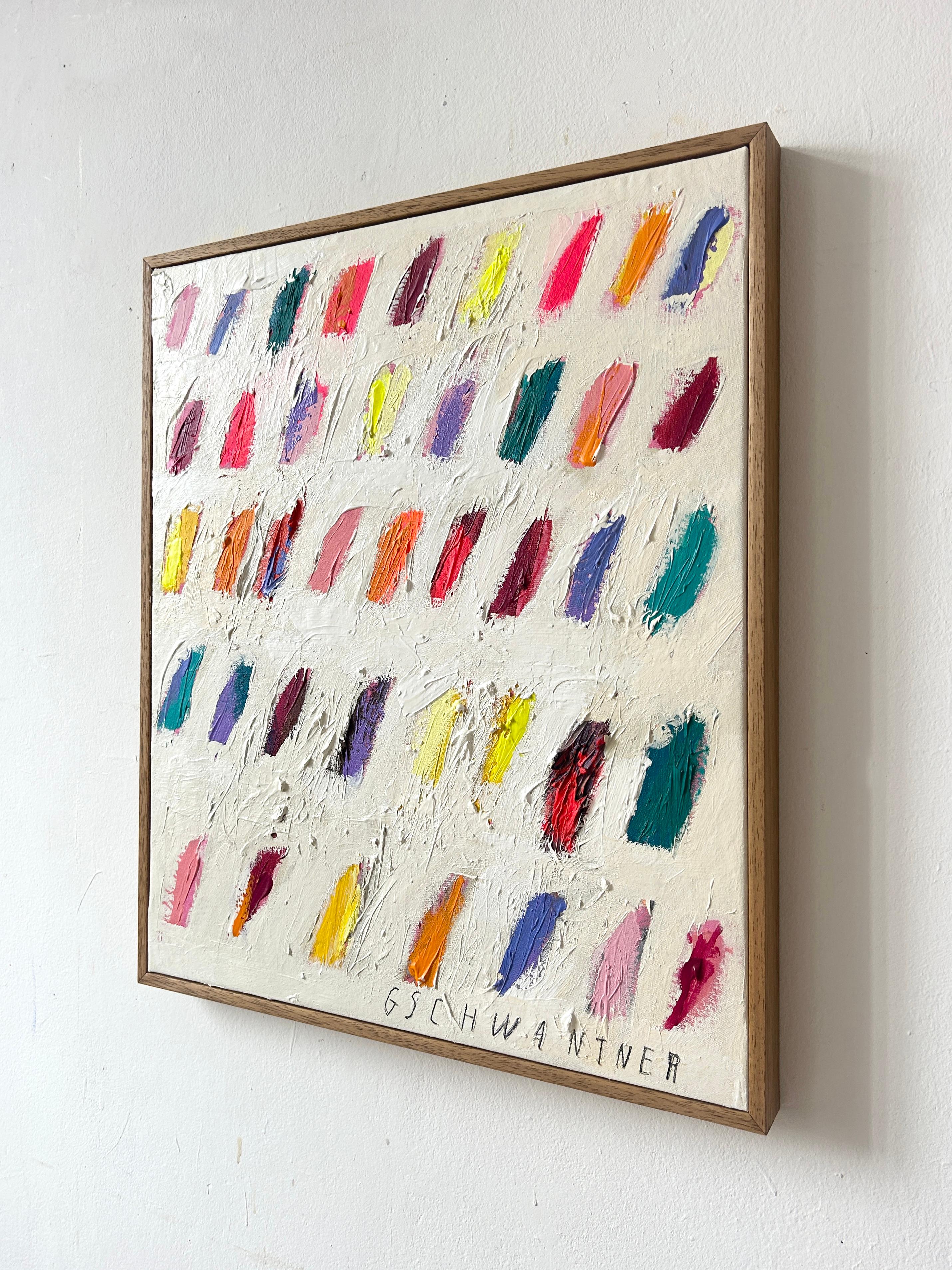 Zeitgenössische Happy Pastell Abstrakte Dots Farben Künstlerin Christina Gschwantner im Angebot 5