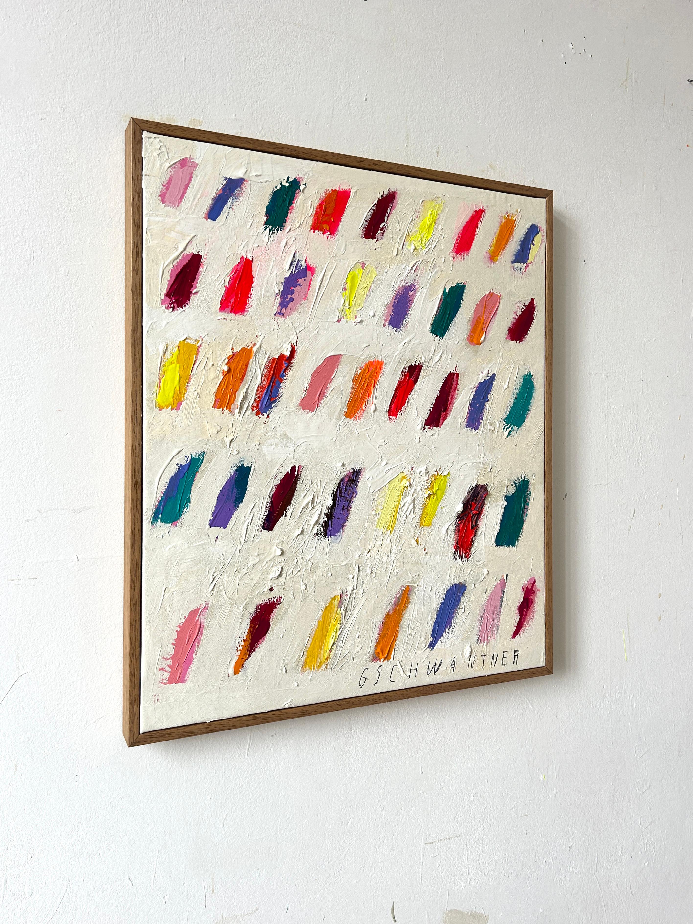 Zeitgenössische Happy Pastell Abstrakte Dots Farben Künstlerin Christina Gschwantner im Angebot 6
