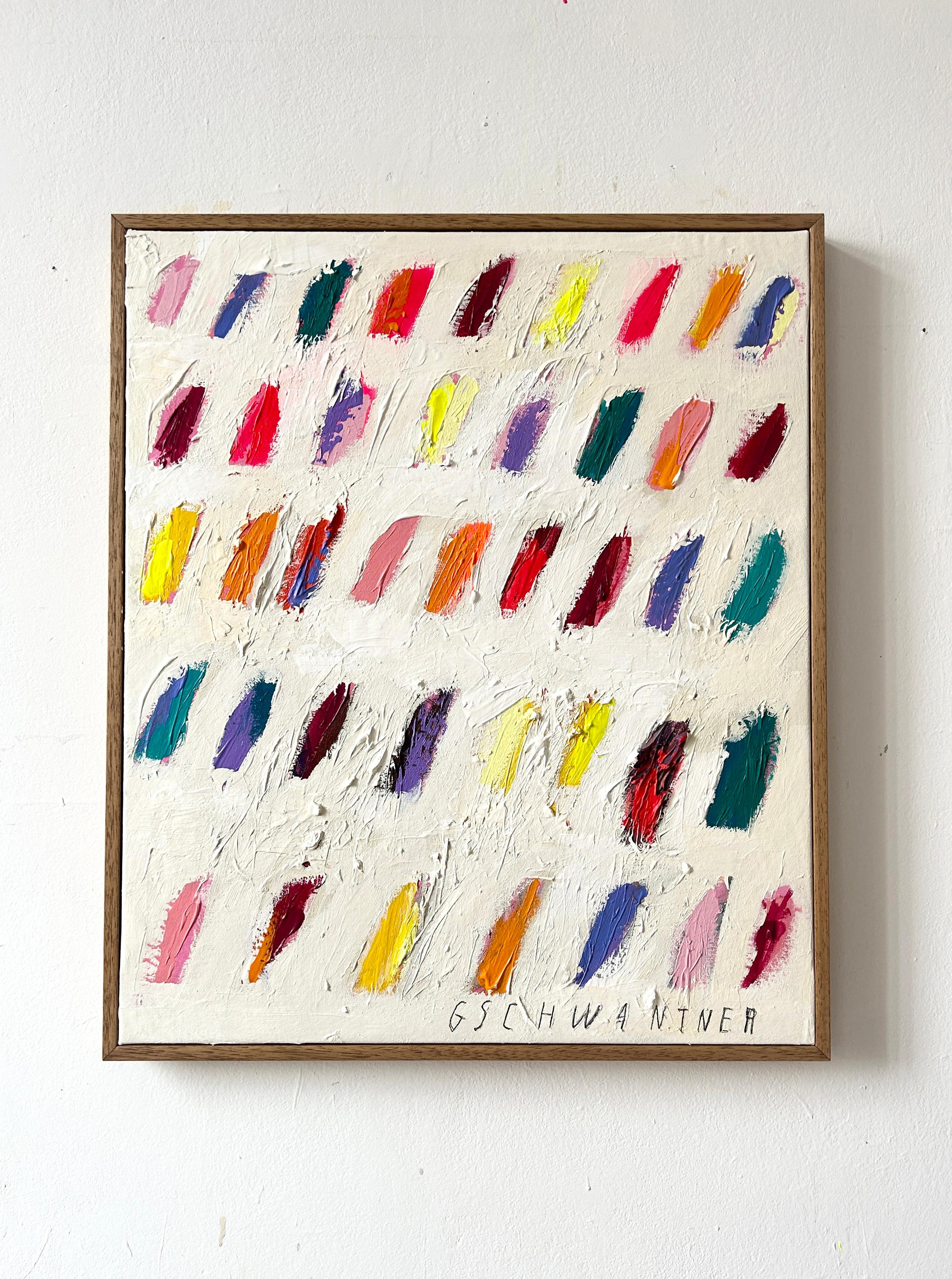 Zeitgenössische Happy Pastell Abstrakte Dots Farben Künstlerin Christina Gschwantner im Angebot 7