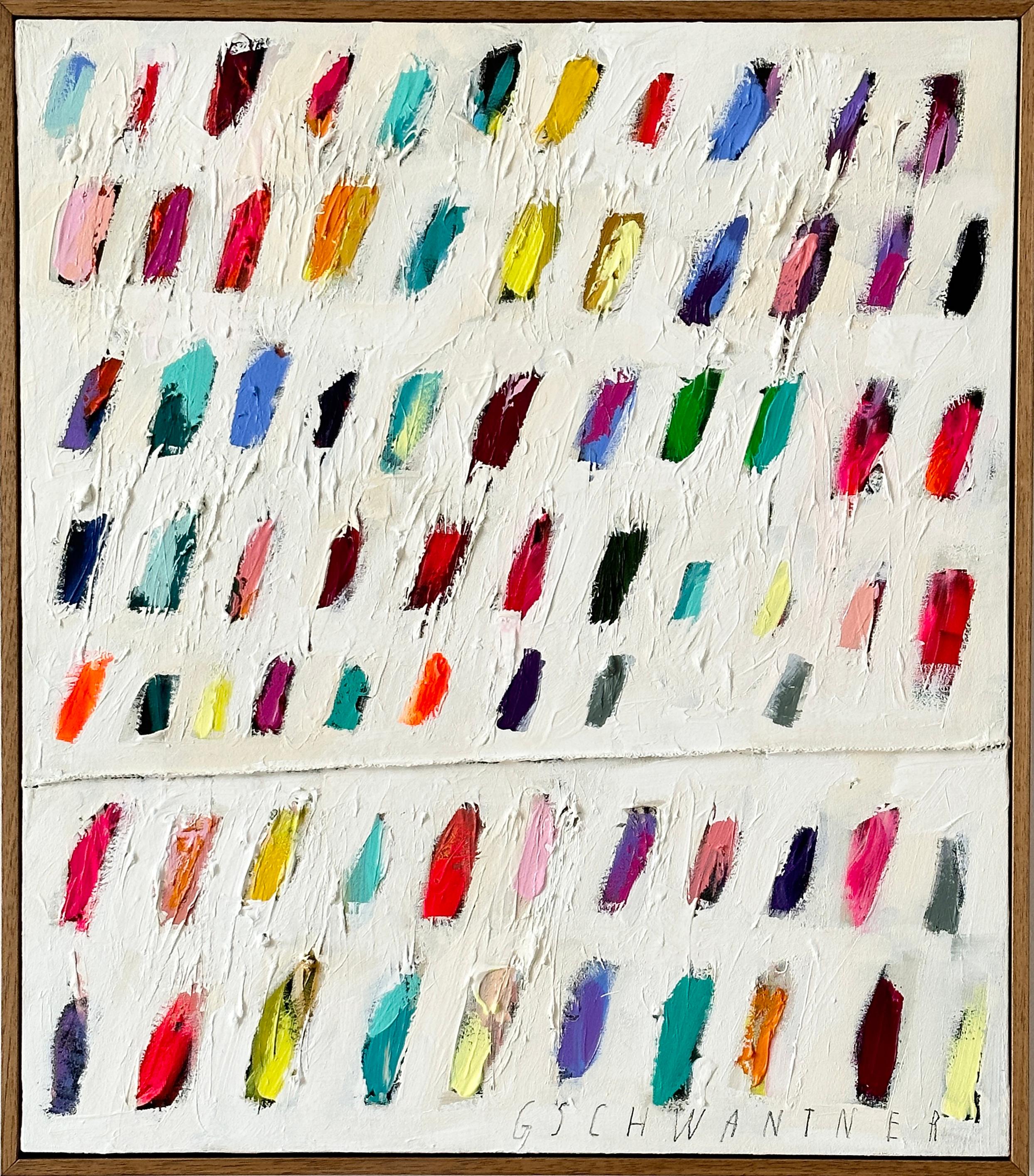 Contemporary Happy Pastel Abstract Dots Colors Artist Christina Gschwantner
