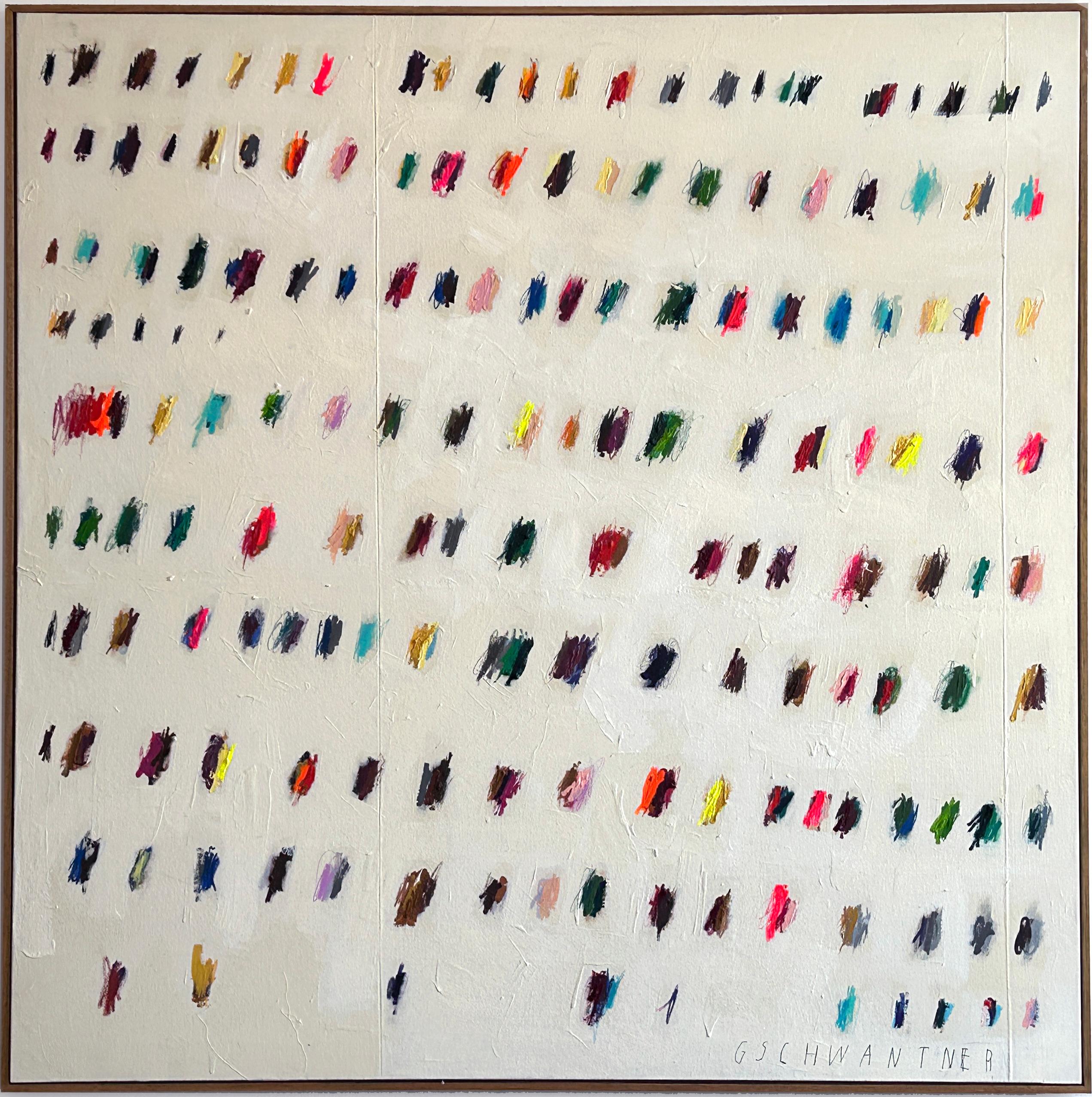 Contemporáneo Grande Nuevo Abstracto Dots Colores Artista Christina Gschwantner en venta 9