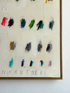 Contemporary Large New Abstract Dots Colors Artist Christina Gschwantner