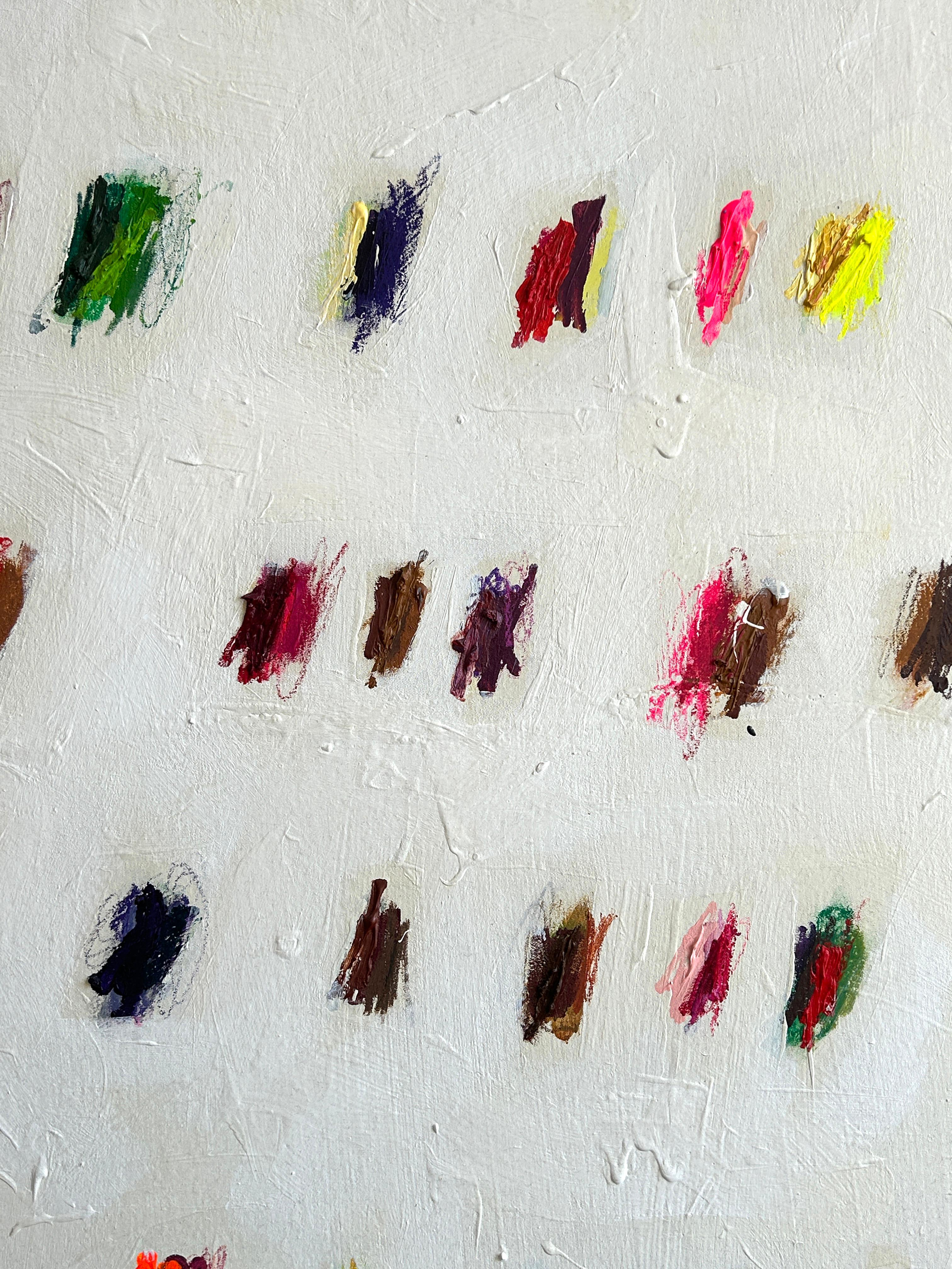 Contemporáneo Grande Nuevo Abstracto Dots Colores Artista Christina Gschwantner en venta 2