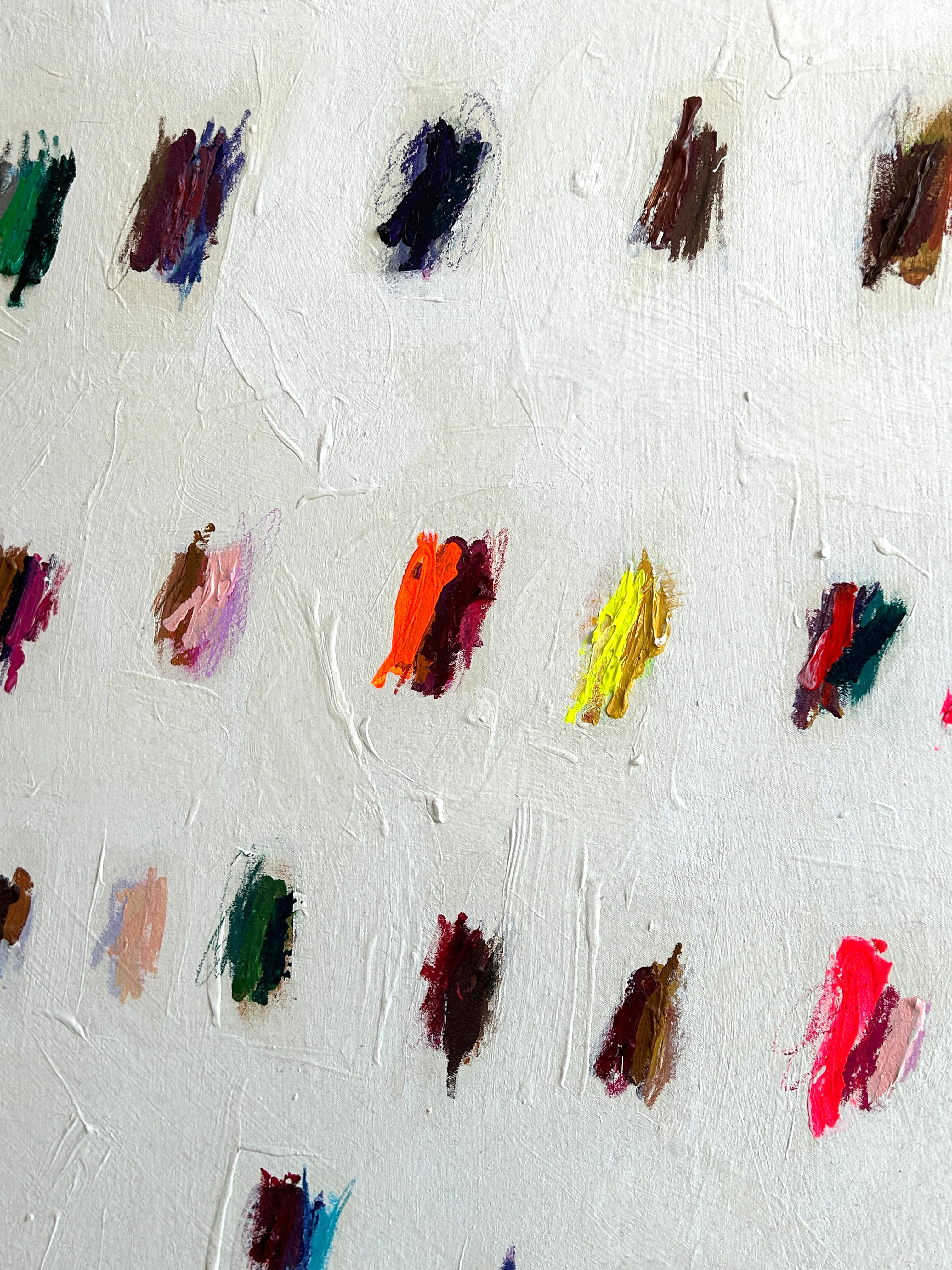 Contemporáneo Grande Nuevo Abstracto Dots Colores Artista Christina Gschwantner en venta 6