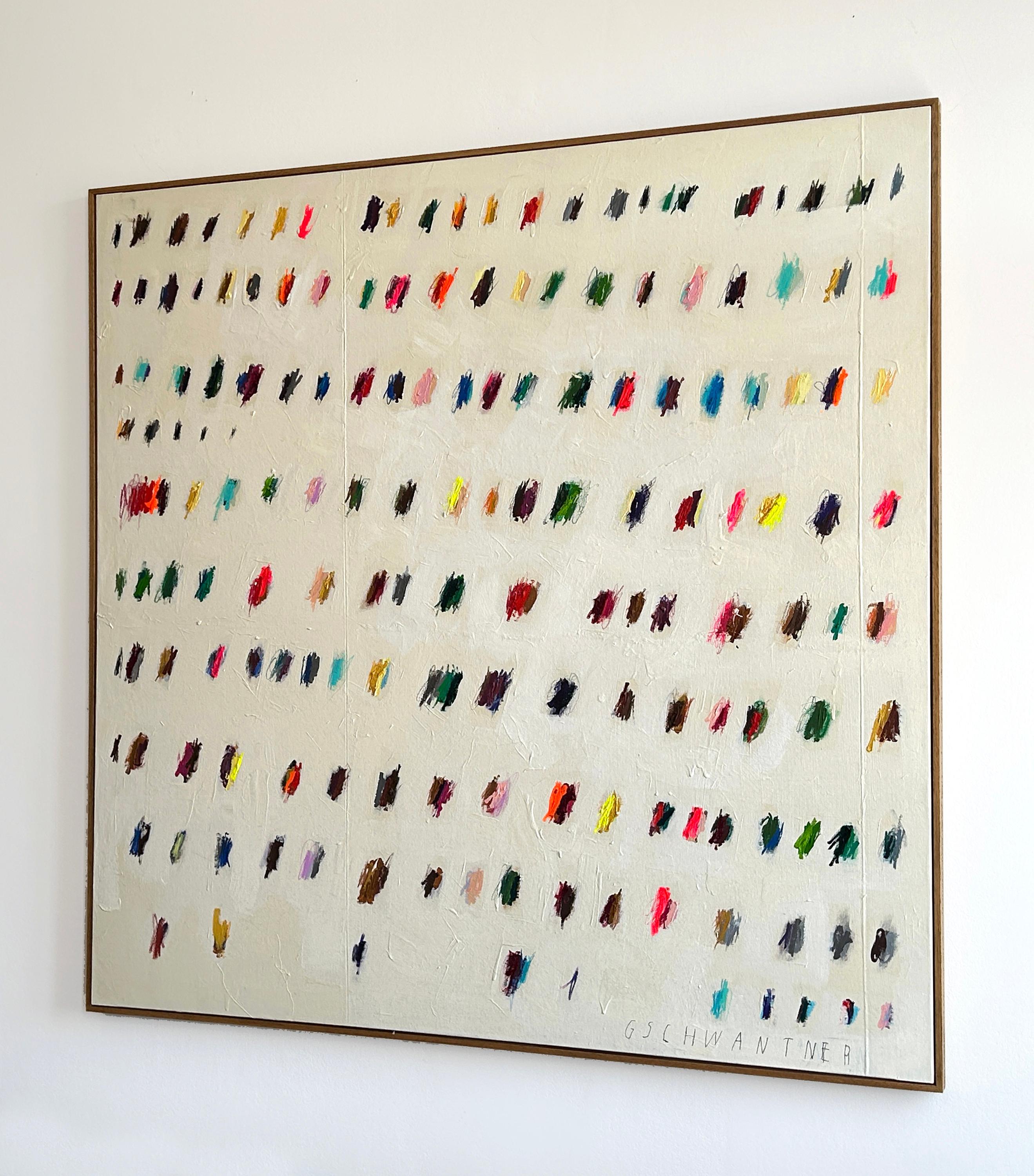 Contemporáneo Grande Nuevo Abstracto Dots Colores Artista Christina Gschwantner en venta 7