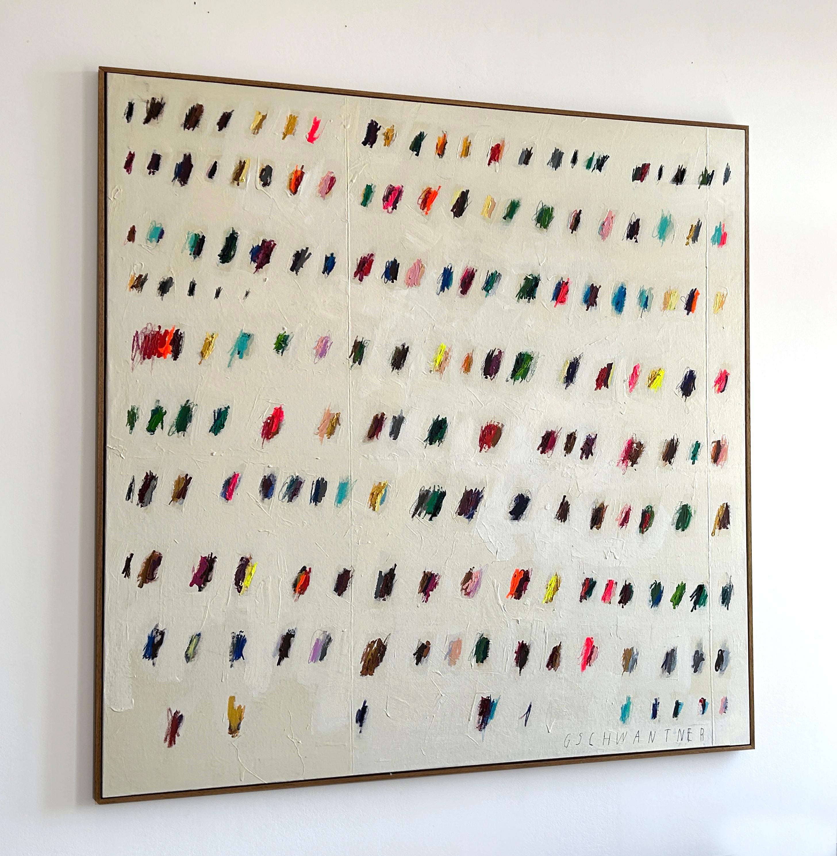 Contemporáneo Grande Nuevo Abstracto Dots Colores Artista Christina Gschwantner en venta 8