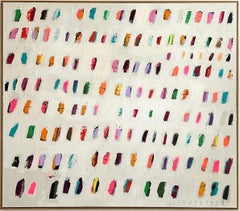 Contemporary Large New Abstract Dots Colors Artist Christina Gschwantner