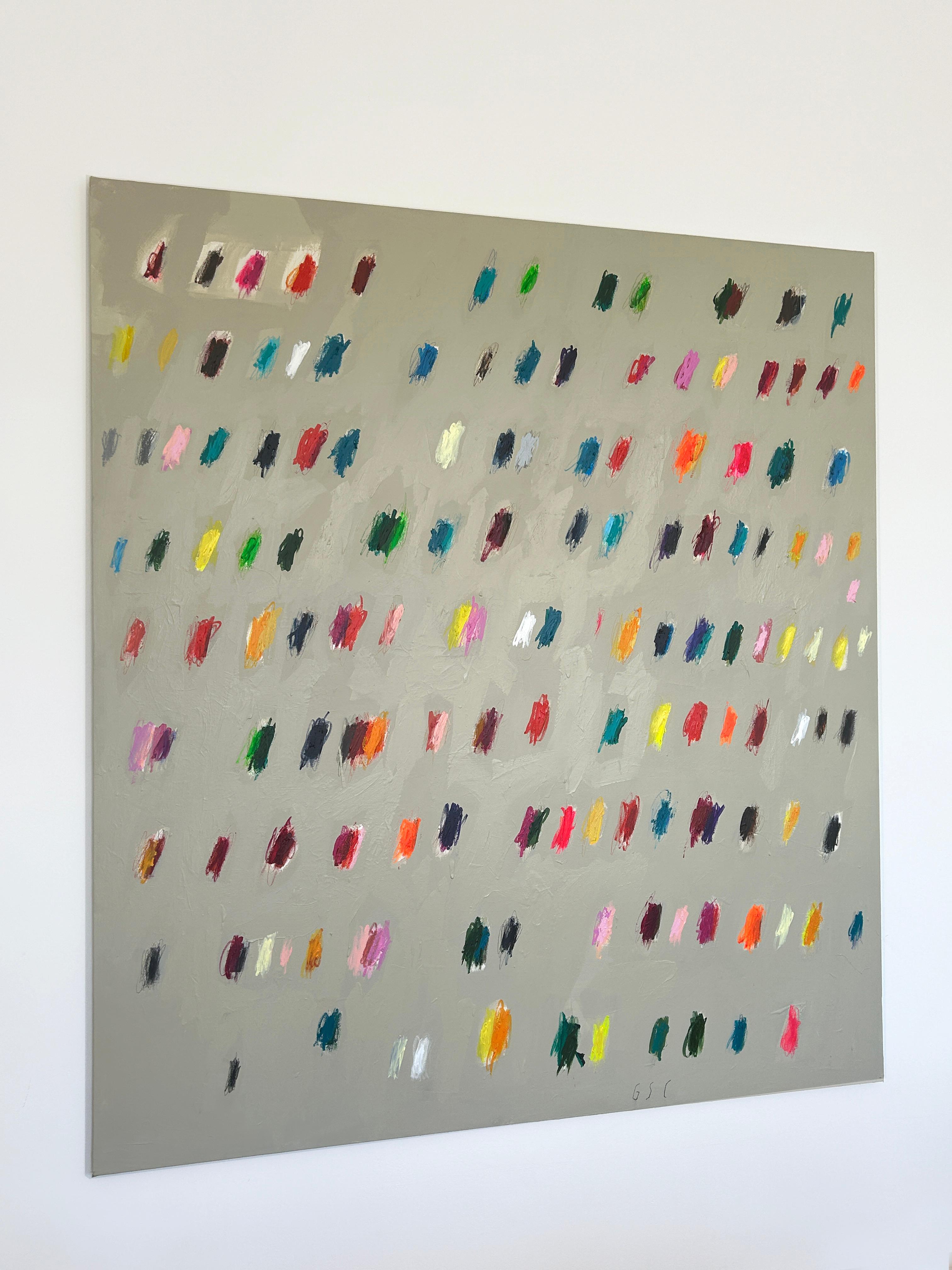 Contemporary Large New Abstract Gestural Grey Colors Christina Gschwantner im Angebot 4