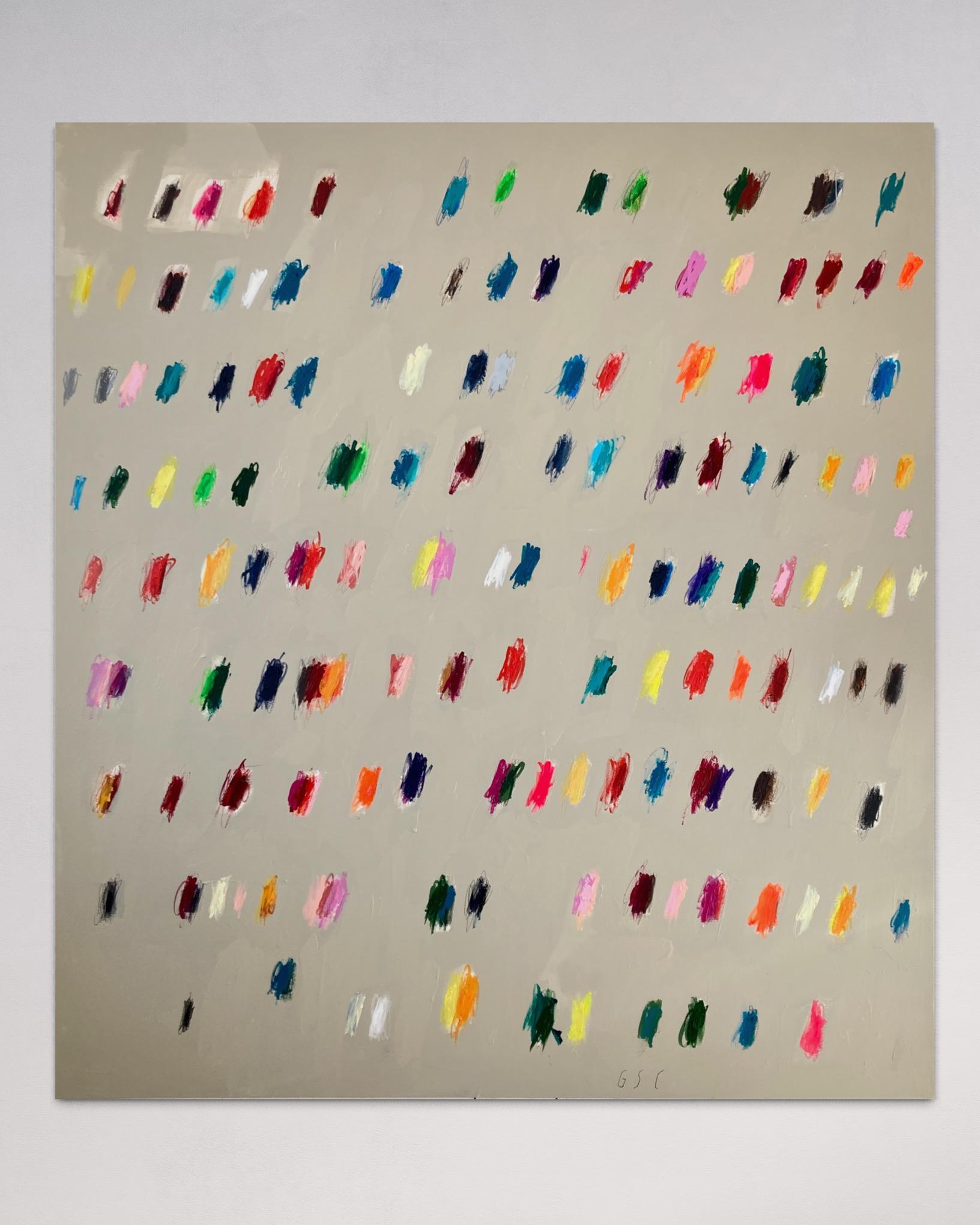 Contemporary Large New Abstract Gestural Grey Colors Christina Gschwantner im Angebot 5