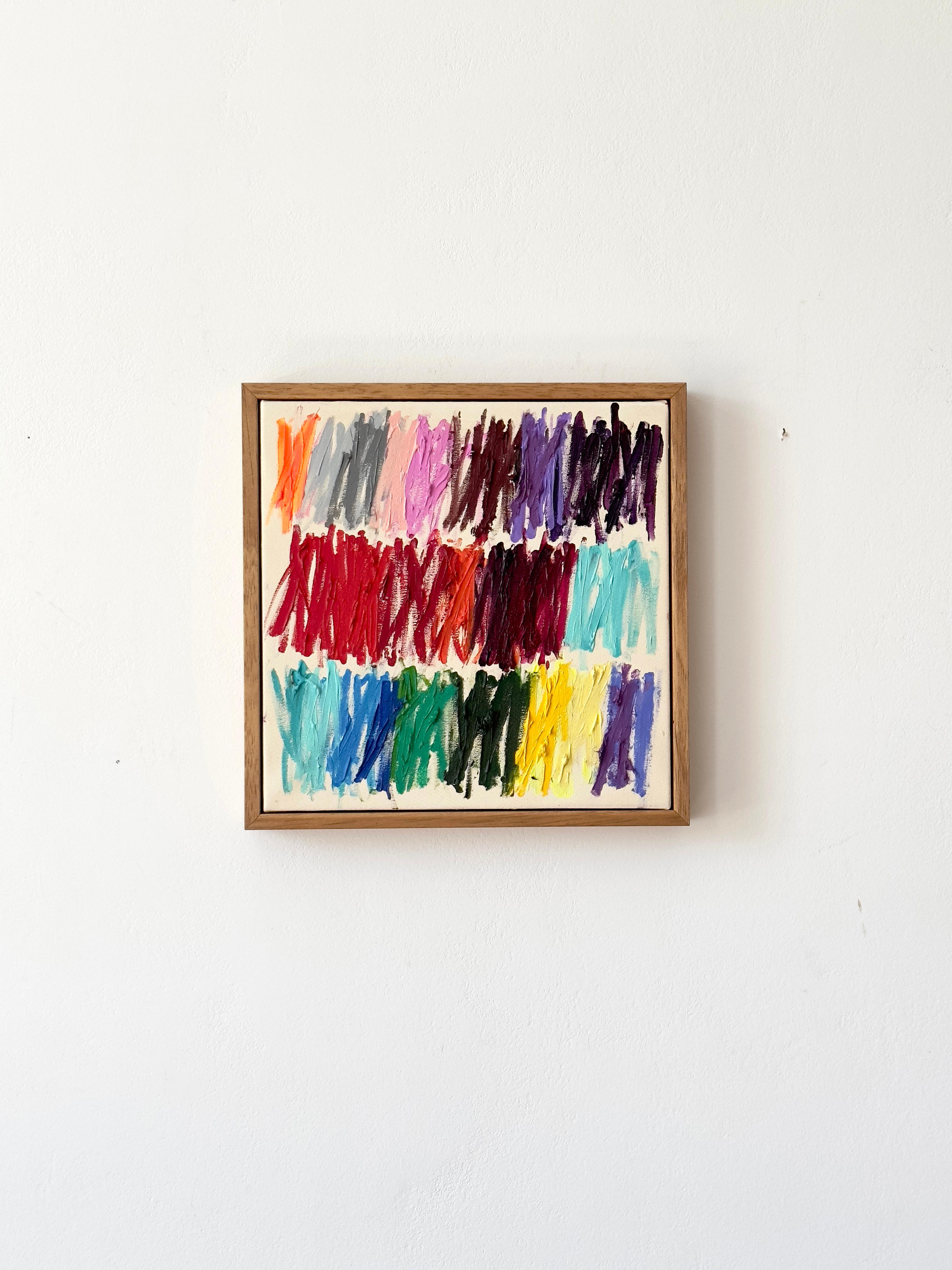 Contemporary Little Abstract Pastel Dots Colors Artist Christina Gschwantner en vente 1