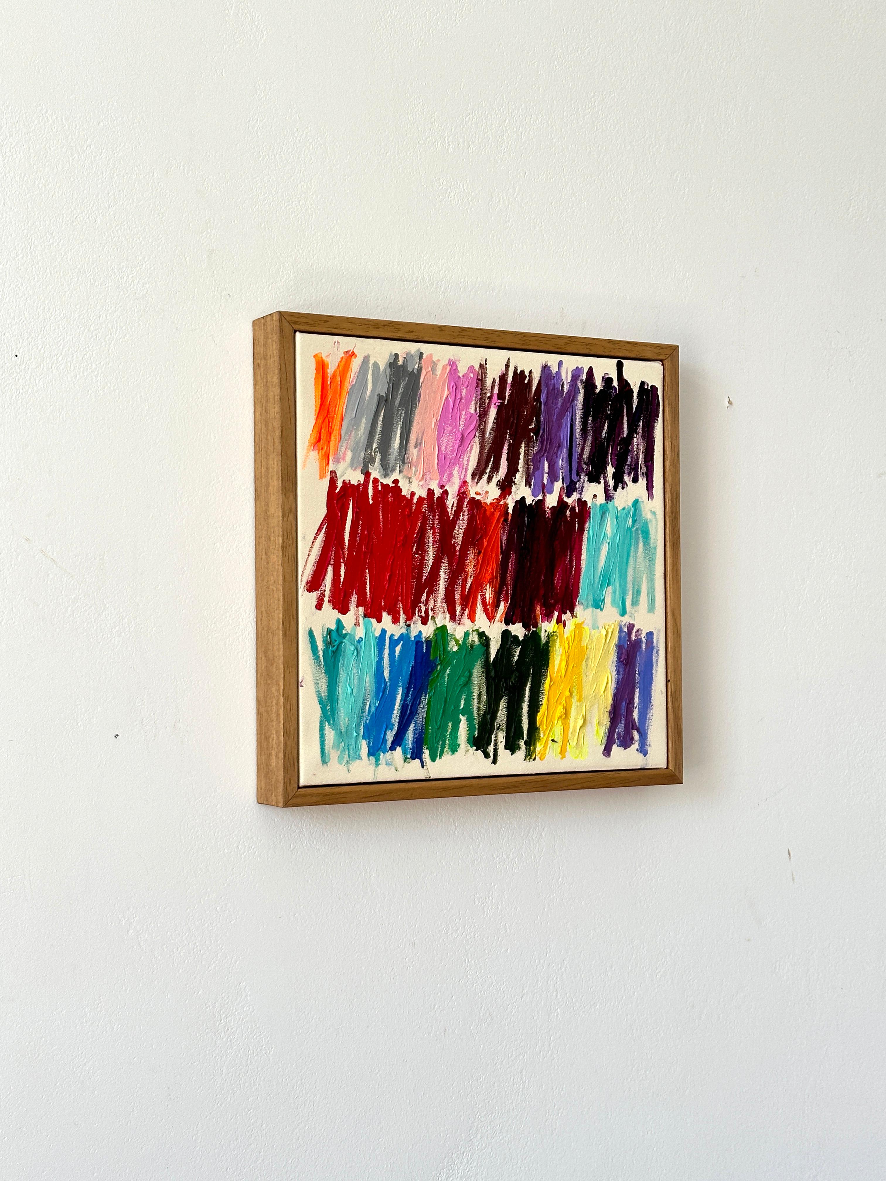 Contemporary Little Abstract Pastel Dots Colors Artist Christina Gschwantner en vente 2