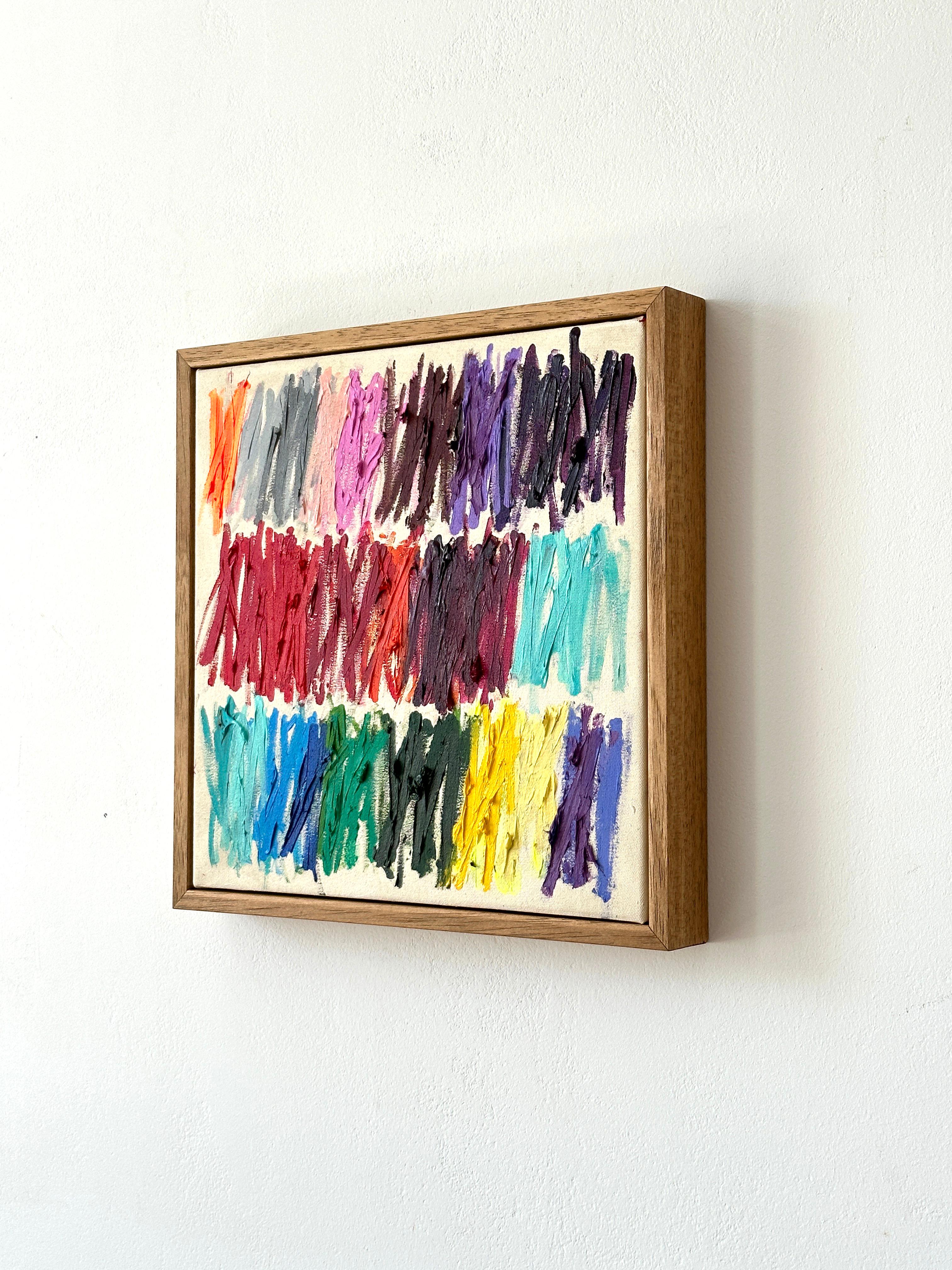 Contemporary Little Abstract Pastel Dots Colors Artist Christina Gschwantner en vente 3
