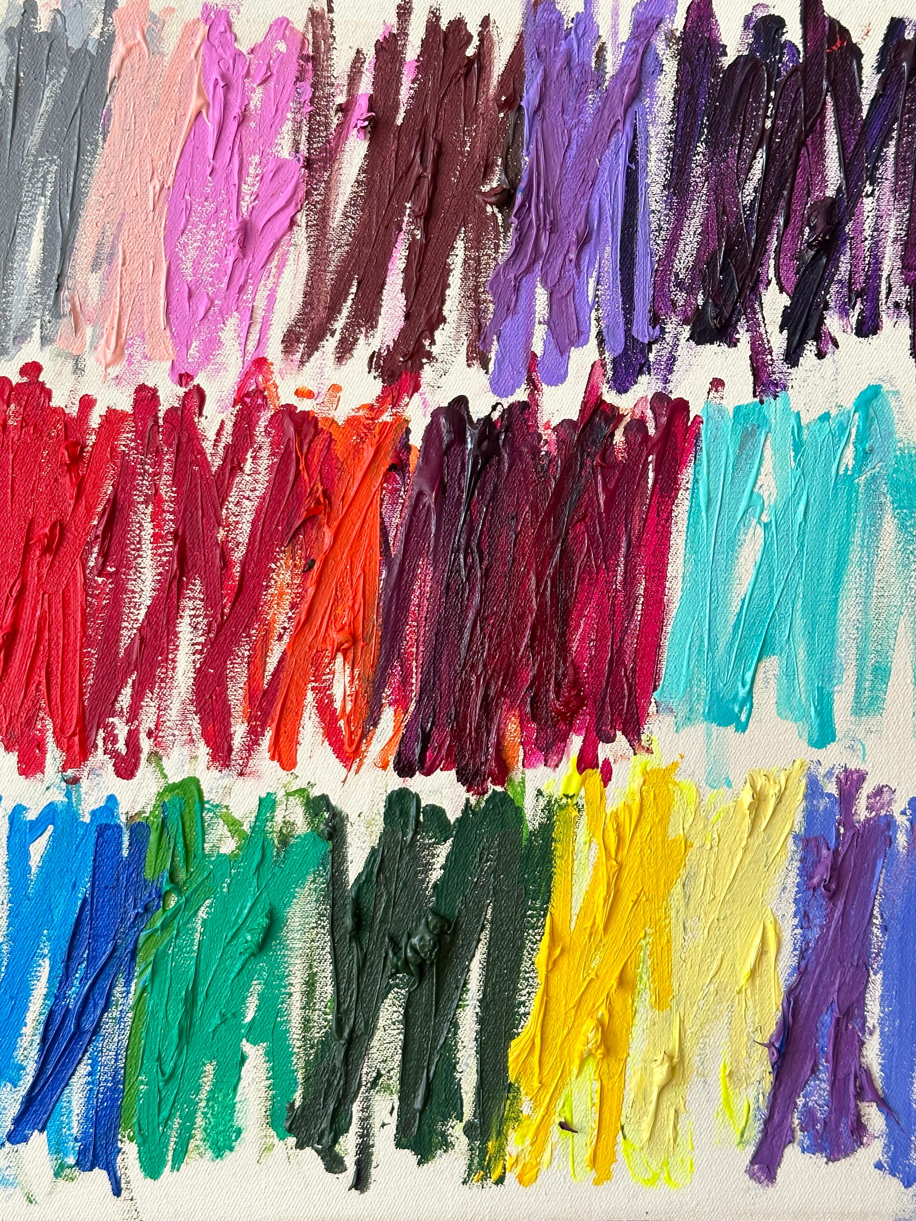 Contemporary Little Abstract Pastel Dots Colors Artist Christina Gschwantner en vente 5
