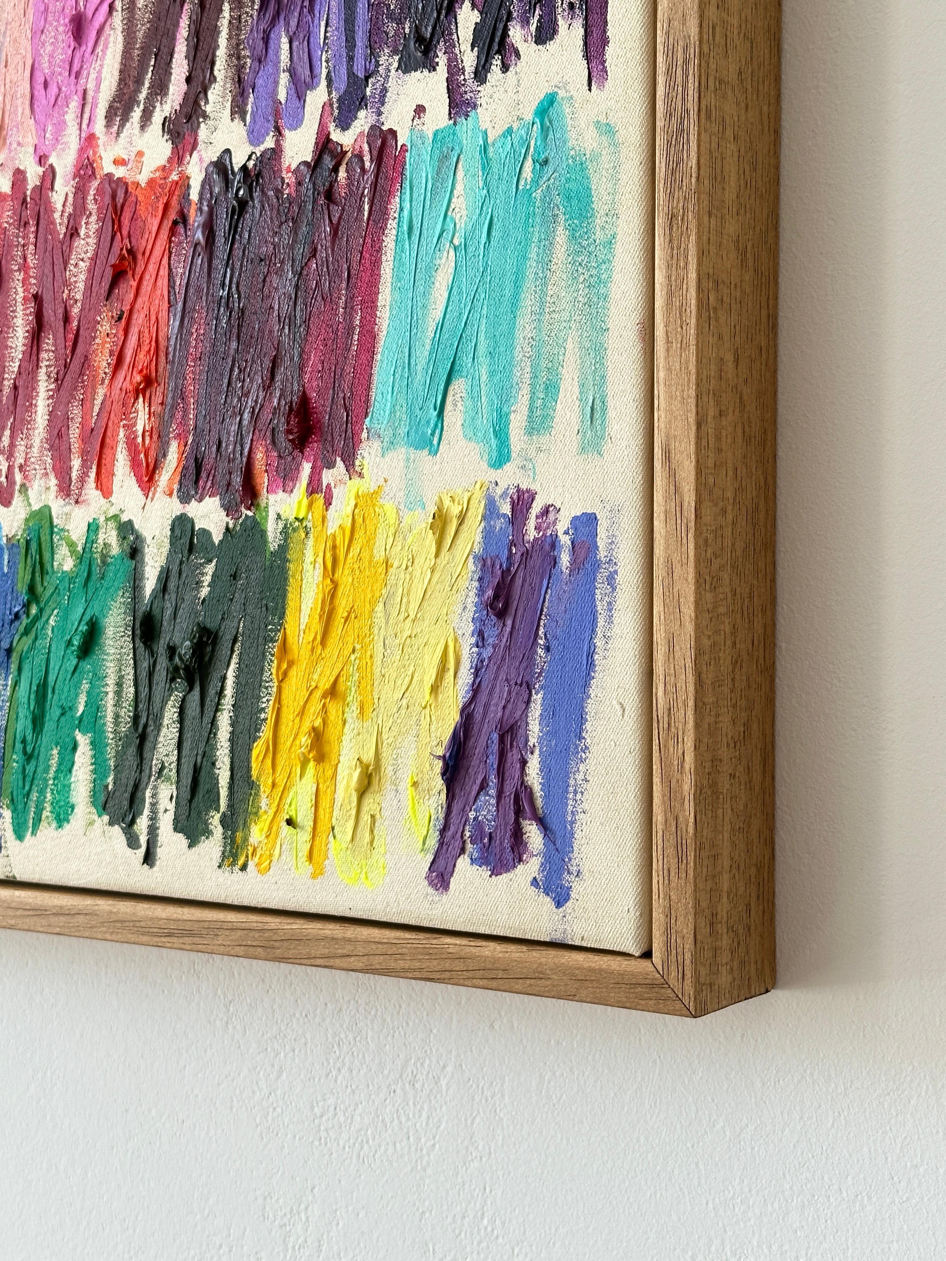 Contemporary Little Abstract Pastel Dots Colors Artist Christina Gschwantner en vente 6