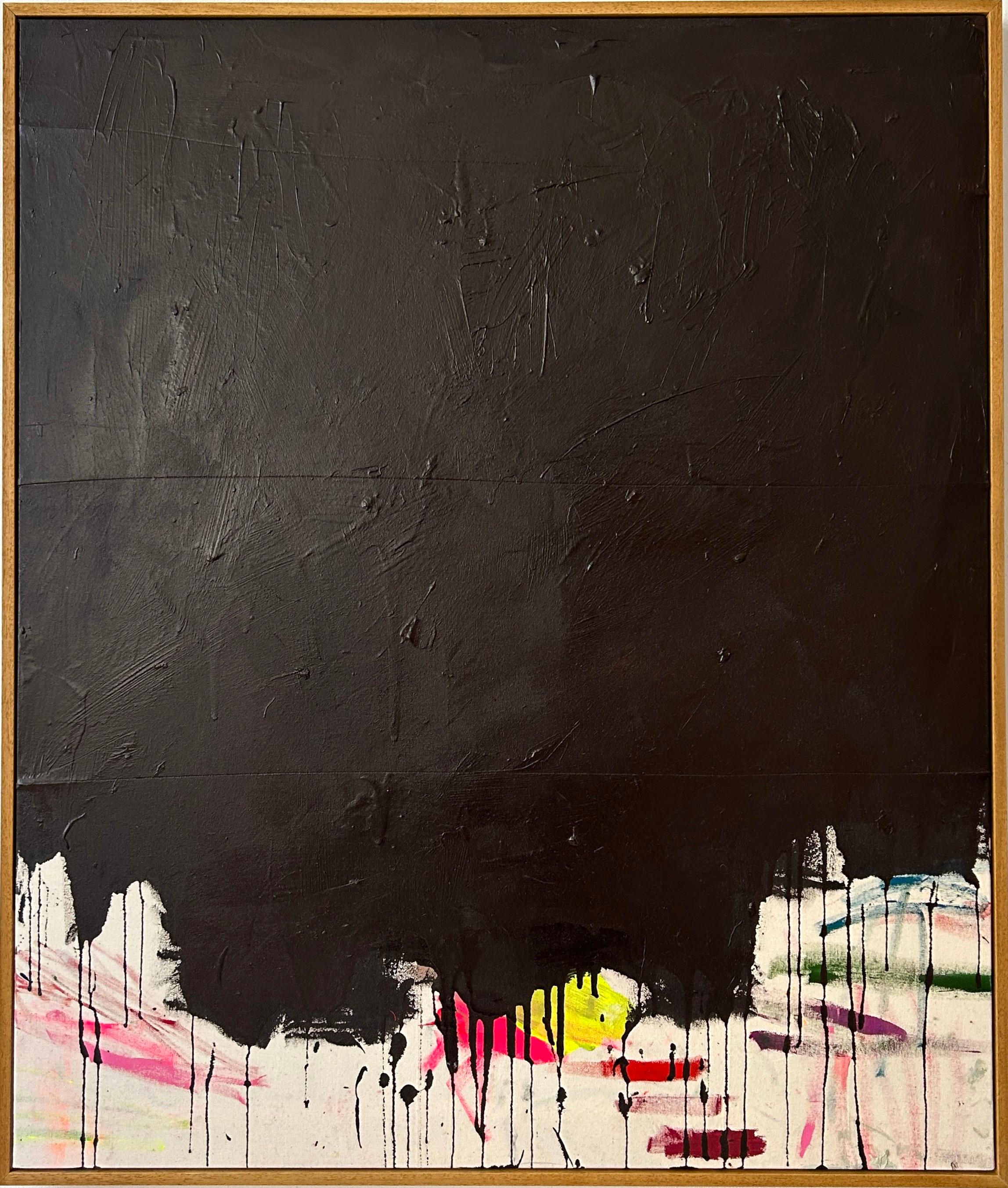 Nueva Obra de Arte Abstracto Contemporáneo Colores Oscuros Artista Christina Gschwantner