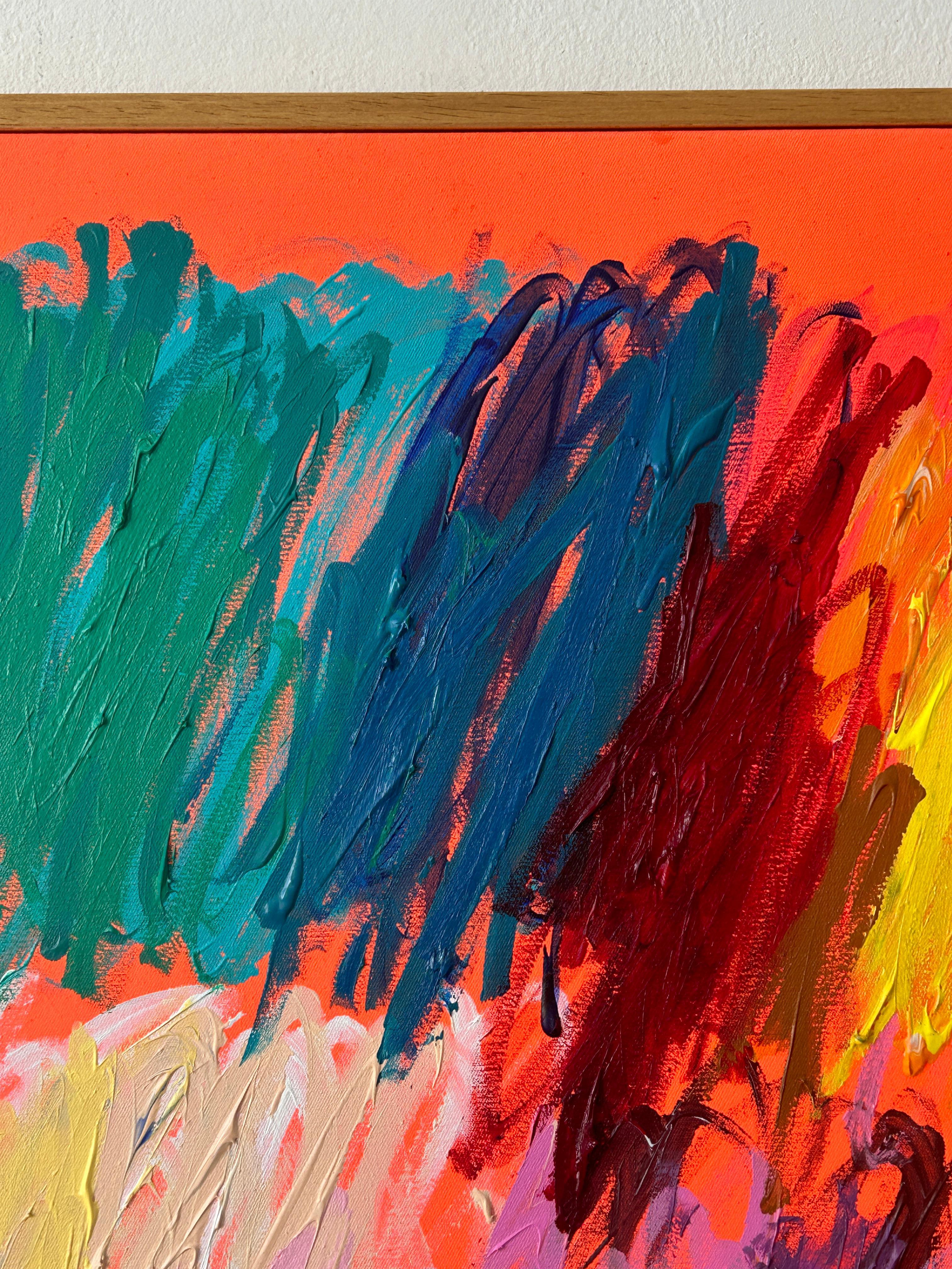 Nueva Obra de Arte Abstracta Contemporánea Línea Colores Artista Christina Gschwantner 2024 1