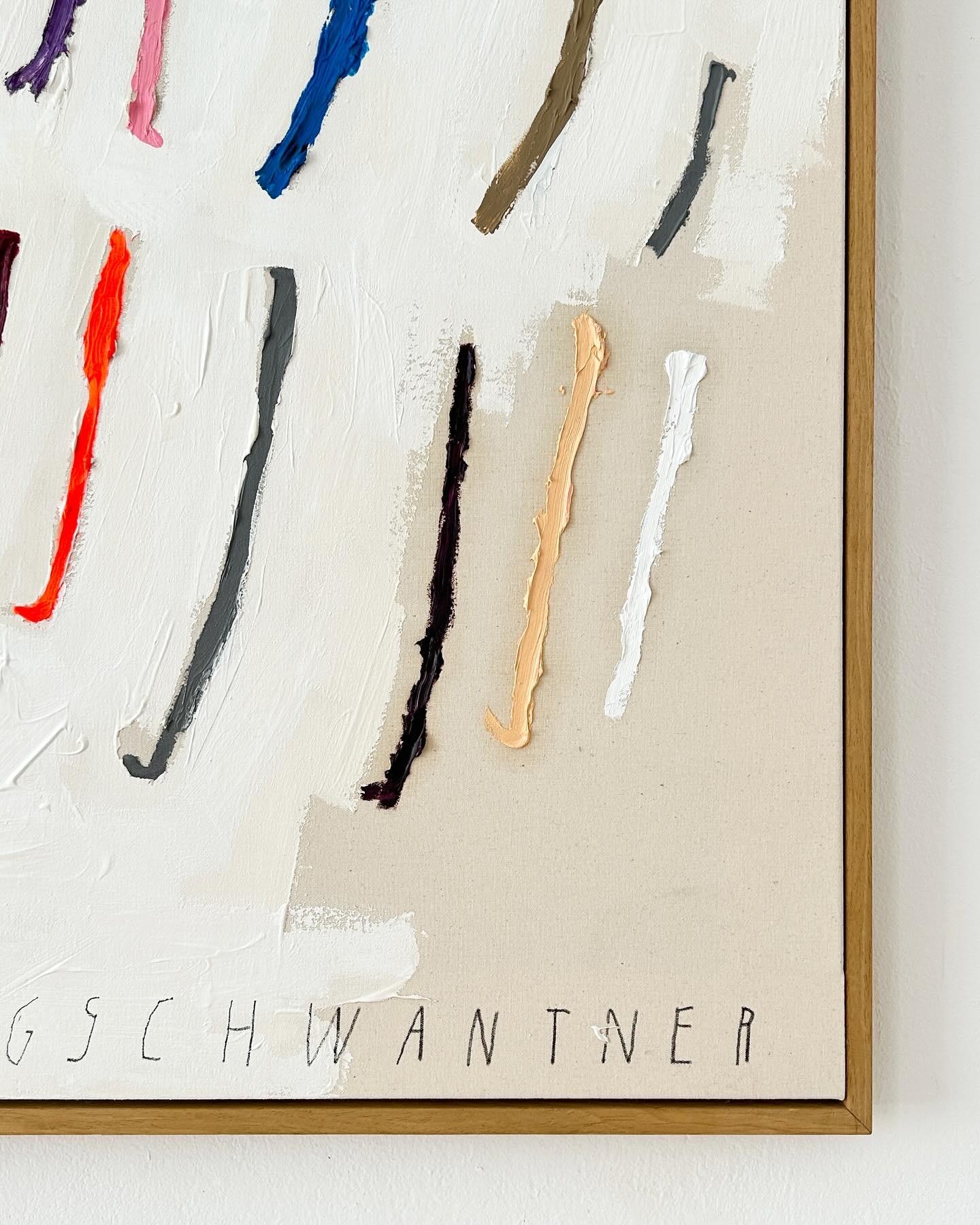 Nueva Obra de Arte Contemporánea Líneas Abstractas Colores Artista Christina Gschwantner 1