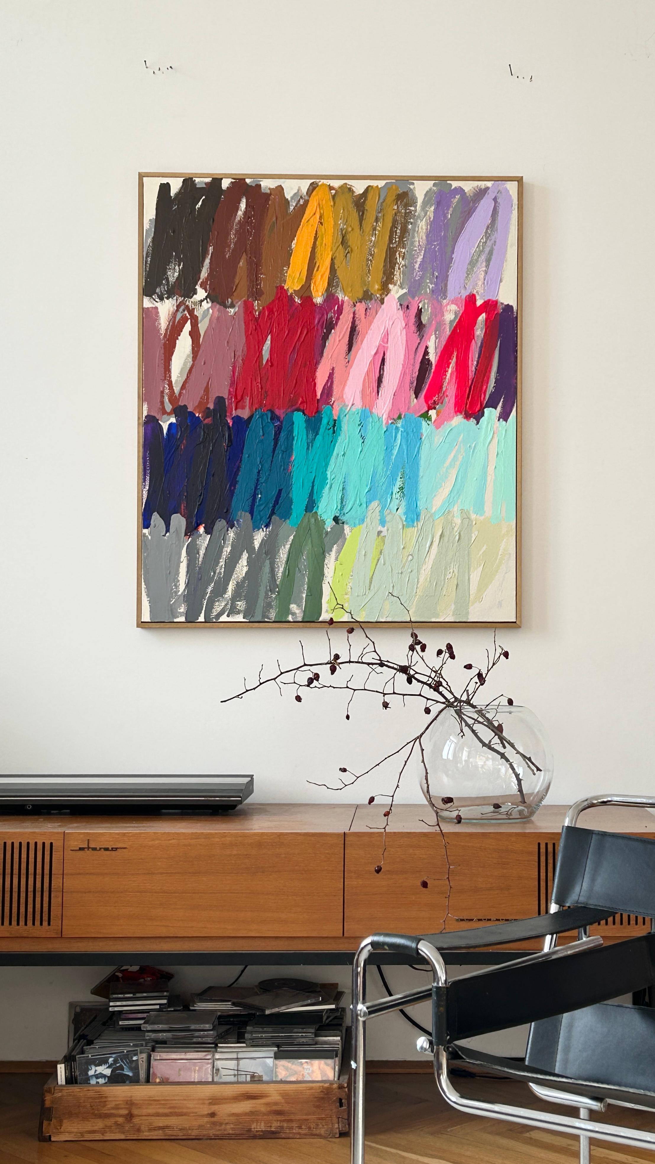Contemporary New Abstract Dots Colors Artist Christina Gschwantner en vente 4