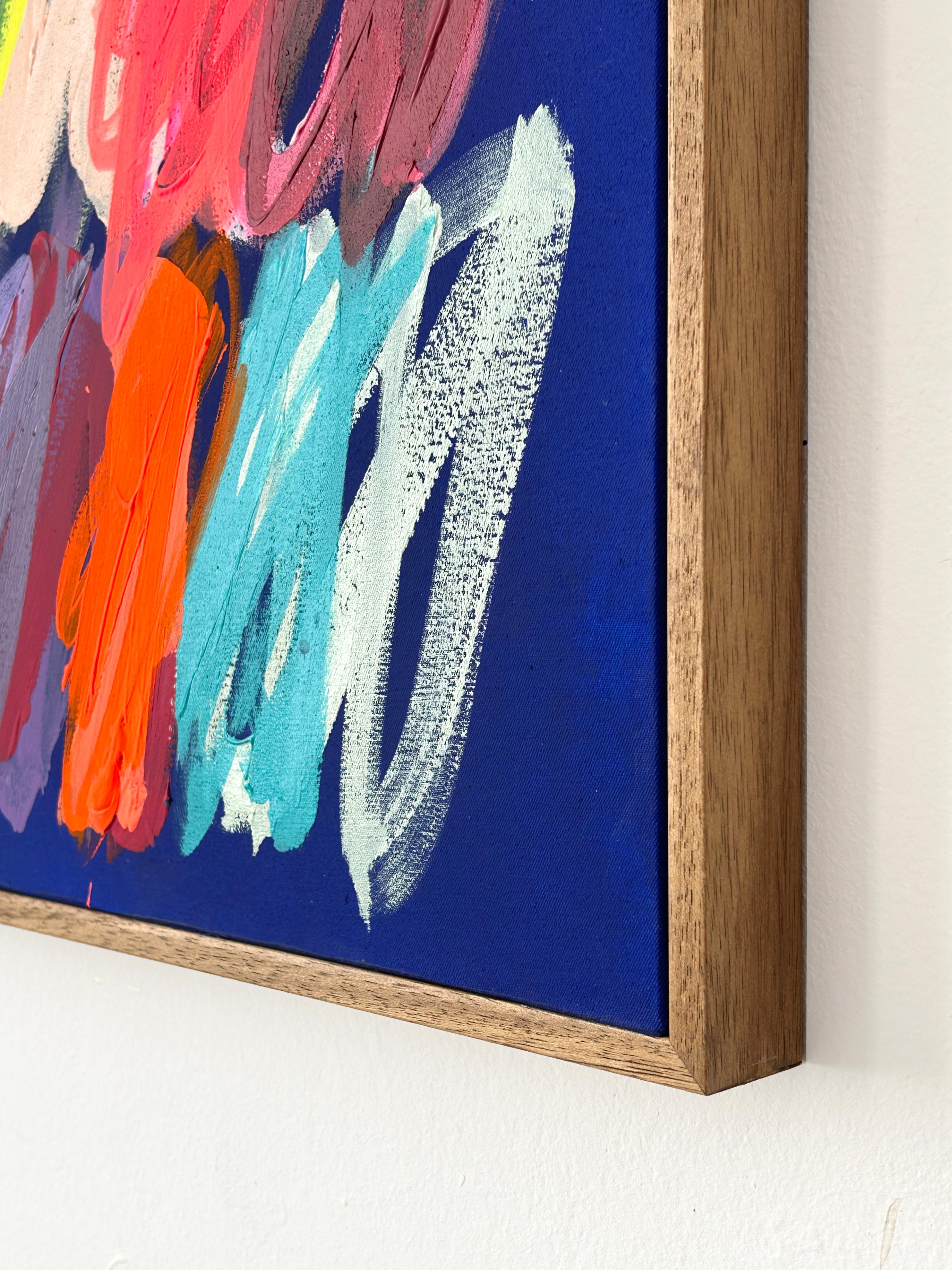 Contemporary New Abstract Gestural Blue Colors Artist Christina Gschwantner NUOVO in vendita 1