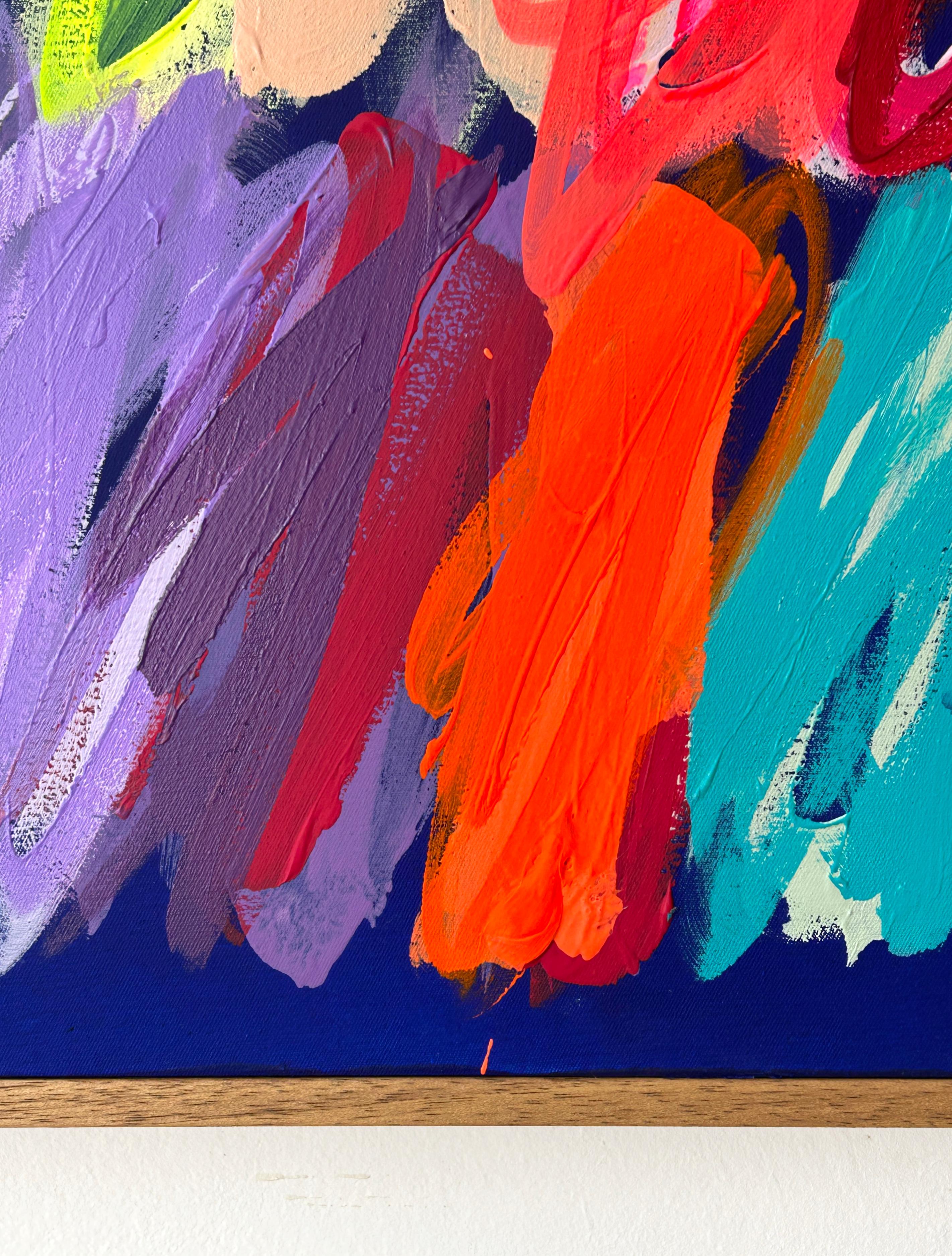 Contemporary New Abstract Gestural Blue Colors Artist Christina Gschwantner NUOVO in vendita 2