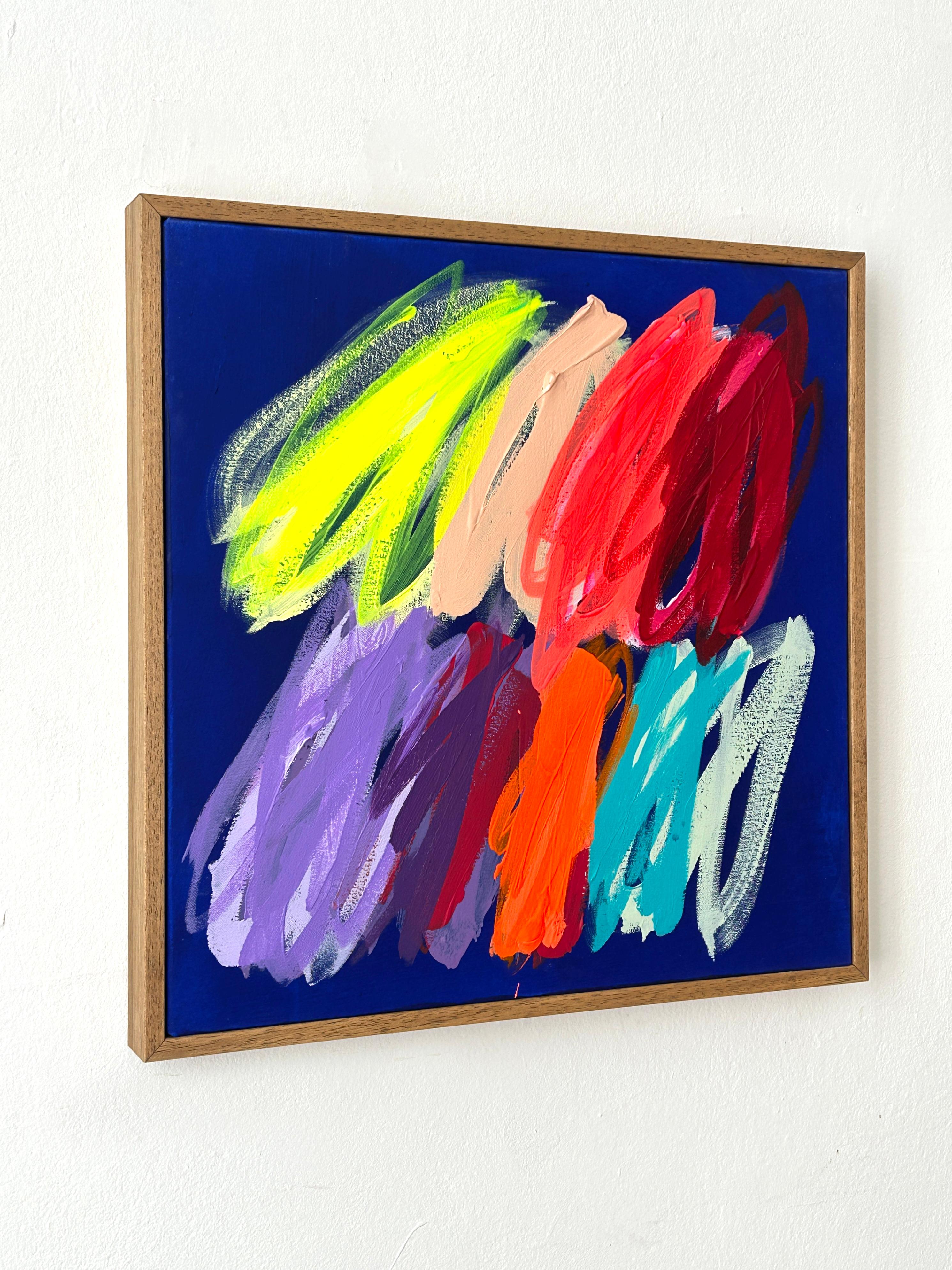 Contemporary New Abstract Gestural Blue Colors Artist Christina Gschwantner NUOVO in vendita 4