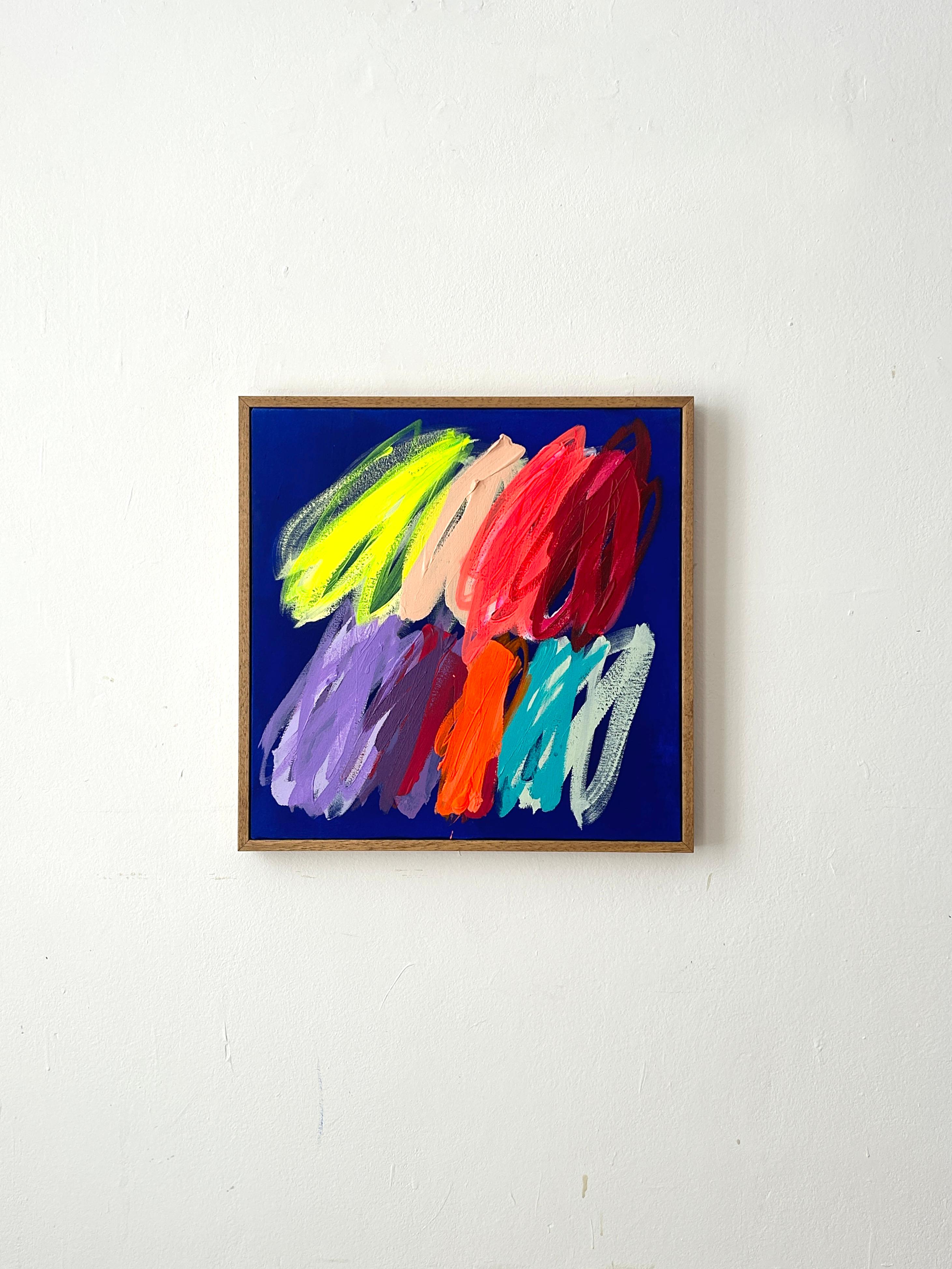 Contemporary New Abstract Gestural Blue Colors Artist Christina Gschwantner NUOVO in vendita 7