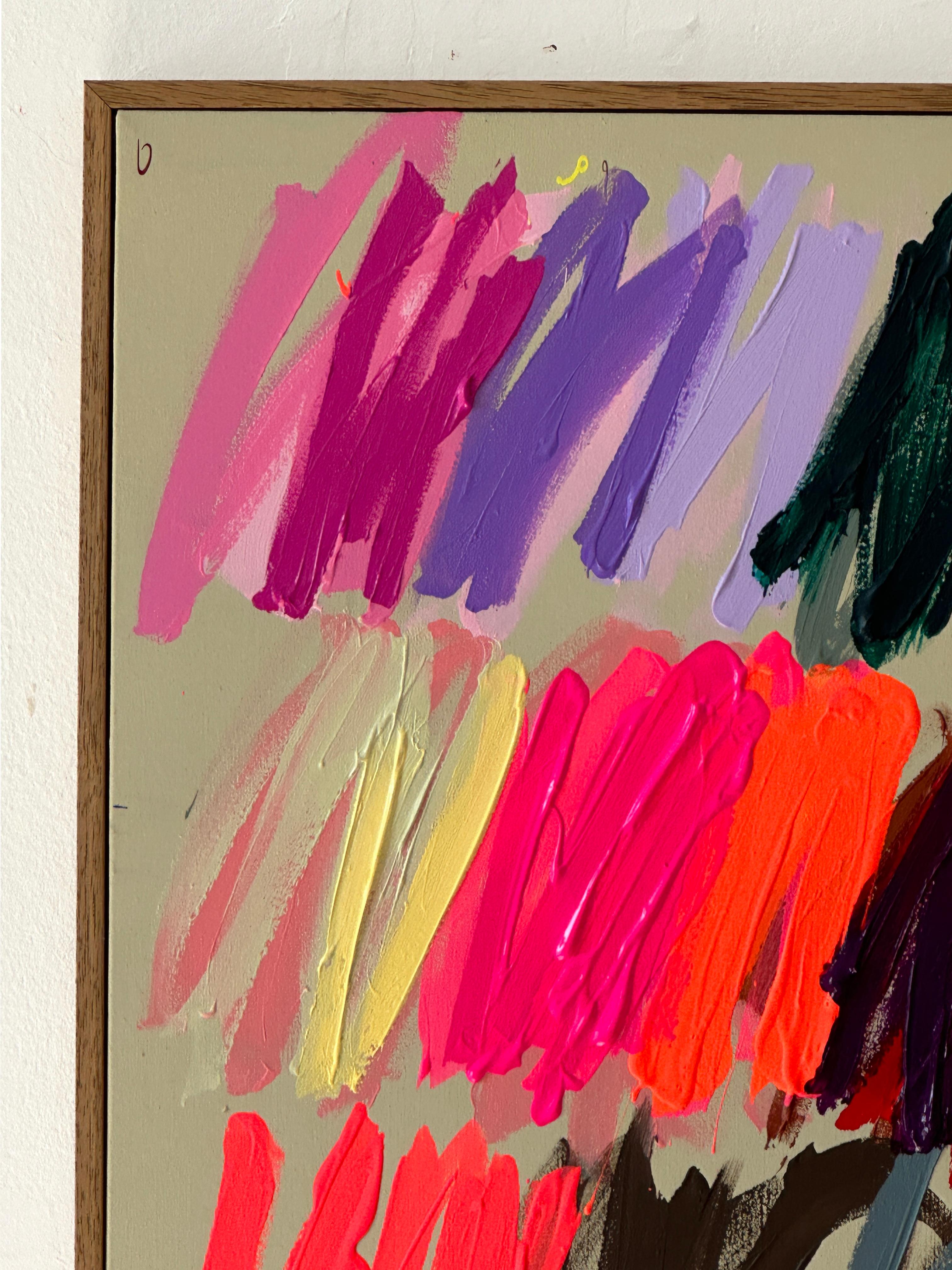 Nuevos colores gestuales abstractos contemporáneos Artista Christina Gschwantner NUEVO en venta 1