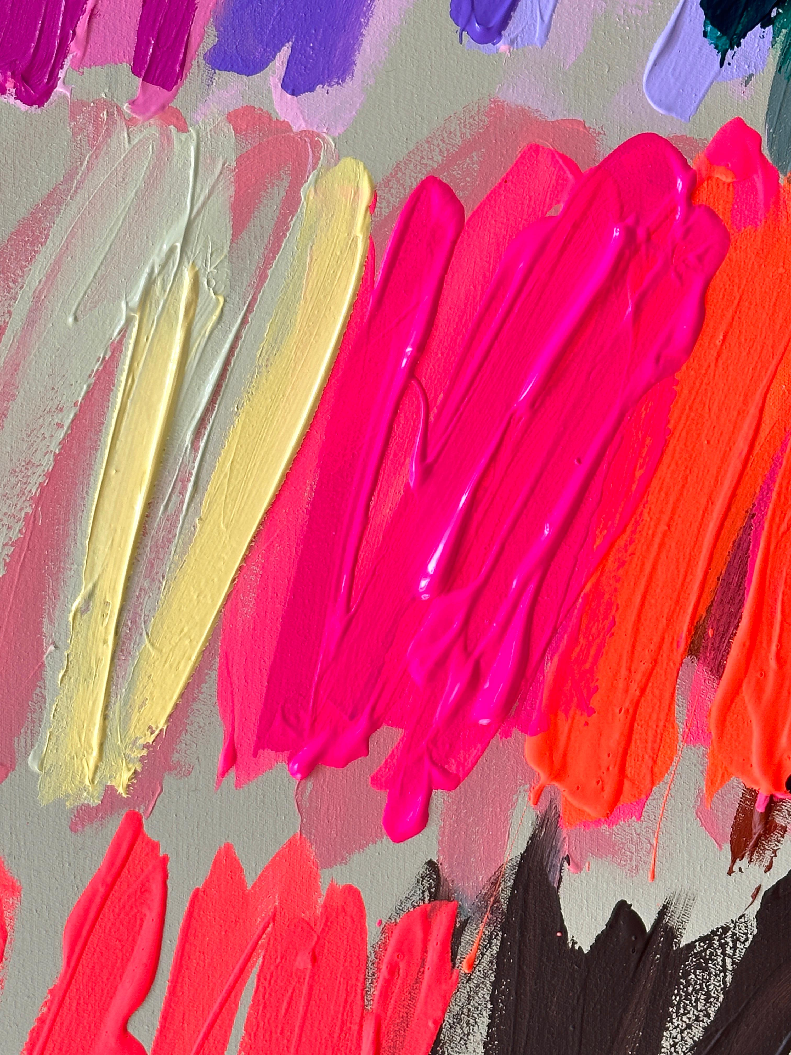 Nuevos colores gestuales abstractos contemporáneos Artista Christina Gschwantner NUEVO en venta 2