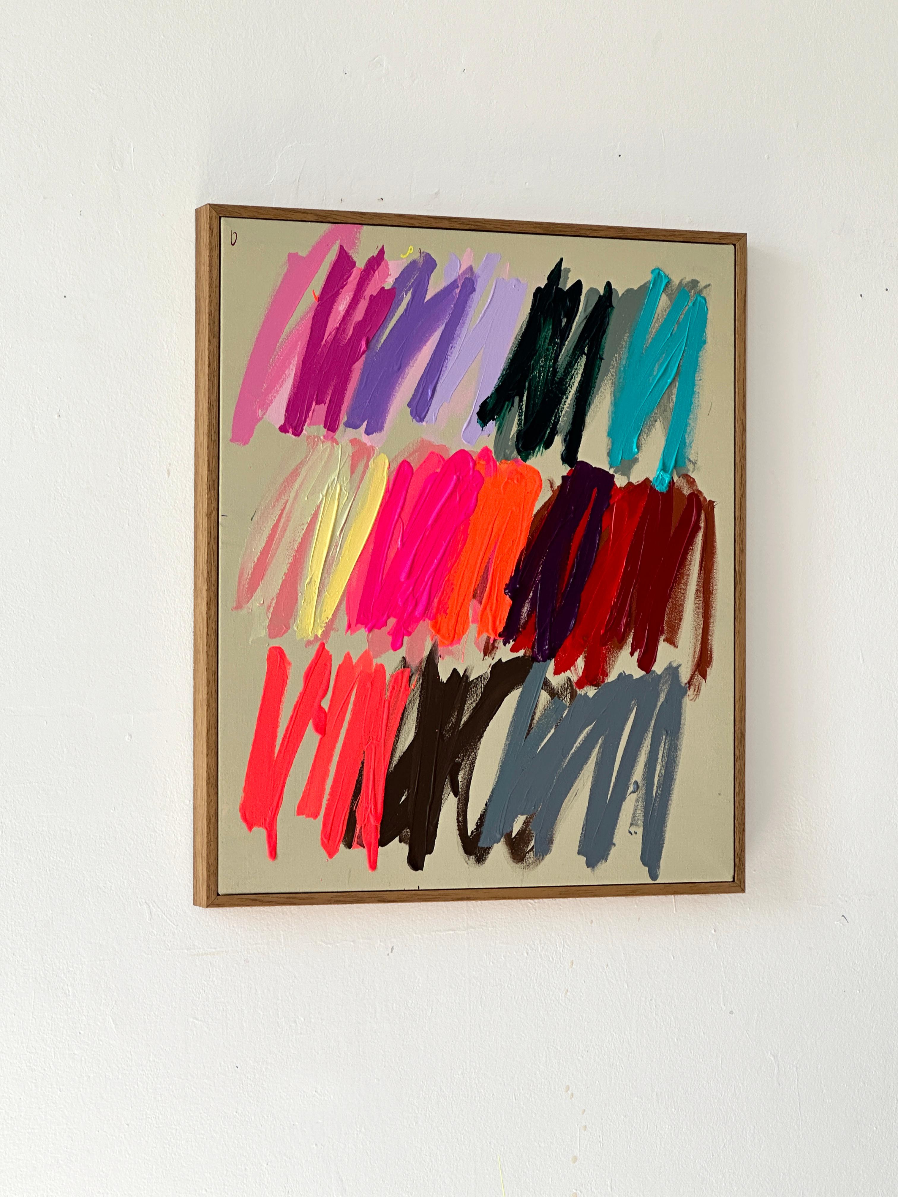 Nuevos colores gestuales abstractos contemporáneos Artista Christina Gschwantner NUEVO en venta 4