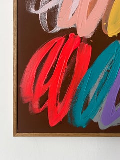 Contemporary New Abstract Pastel Strokes Colors Artist Christina Gschwantner