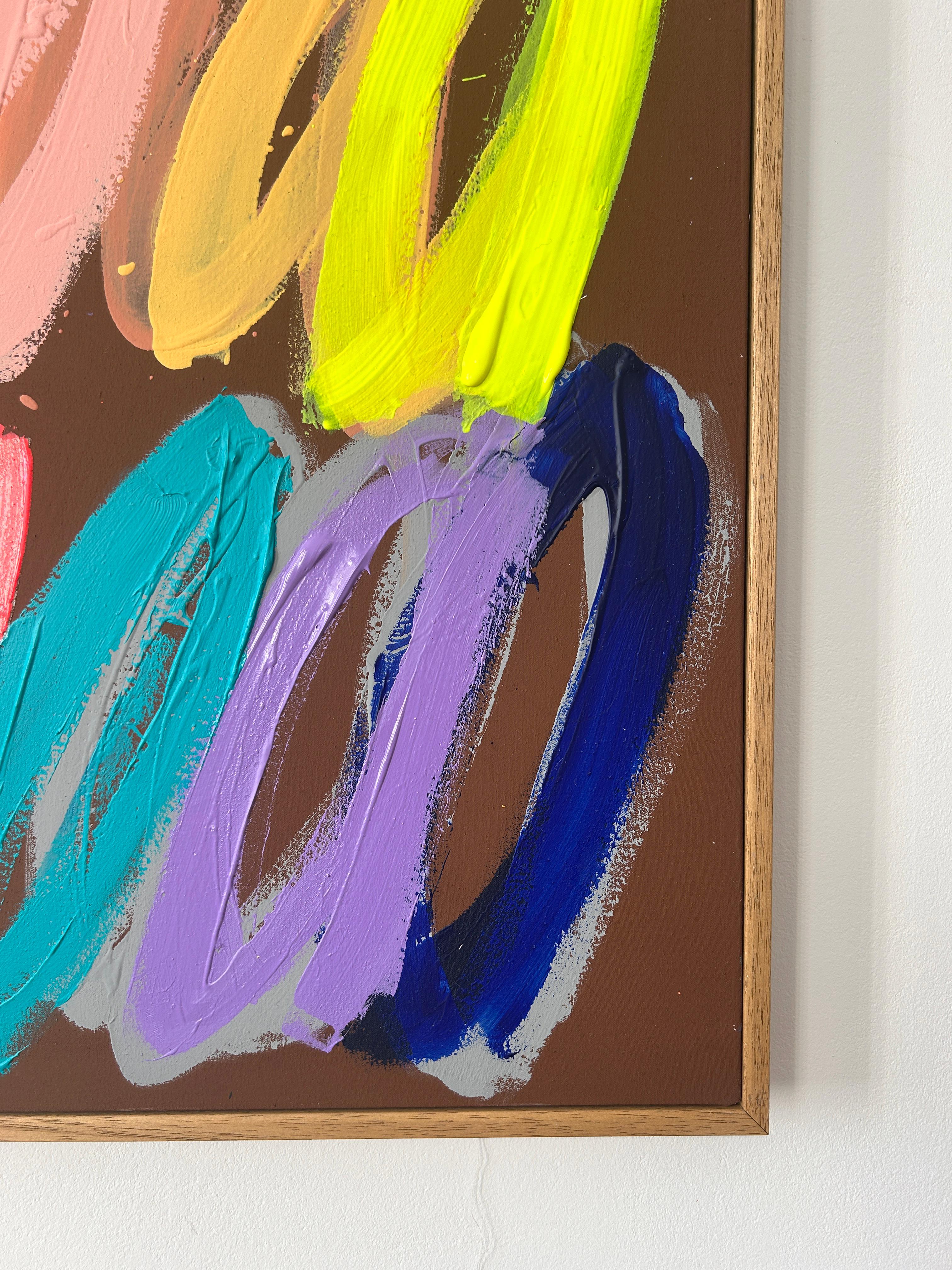 Contemporáneo Nuevo Abstracto Pastel Trazos Colores Artista Christina Gschwantner en venta 2