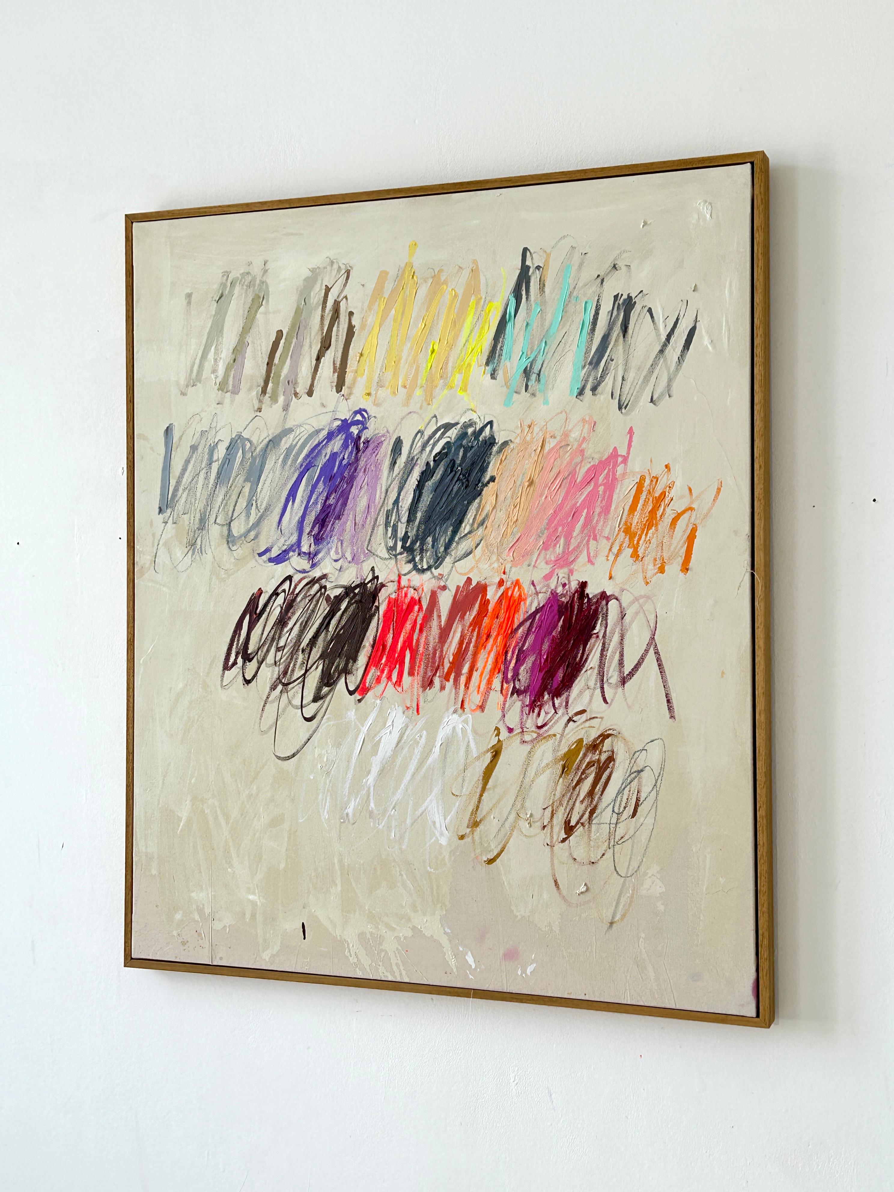 Contemporary New Abstract Pastel Strokes Colors Artist Christina Gschwantner For Sale 5